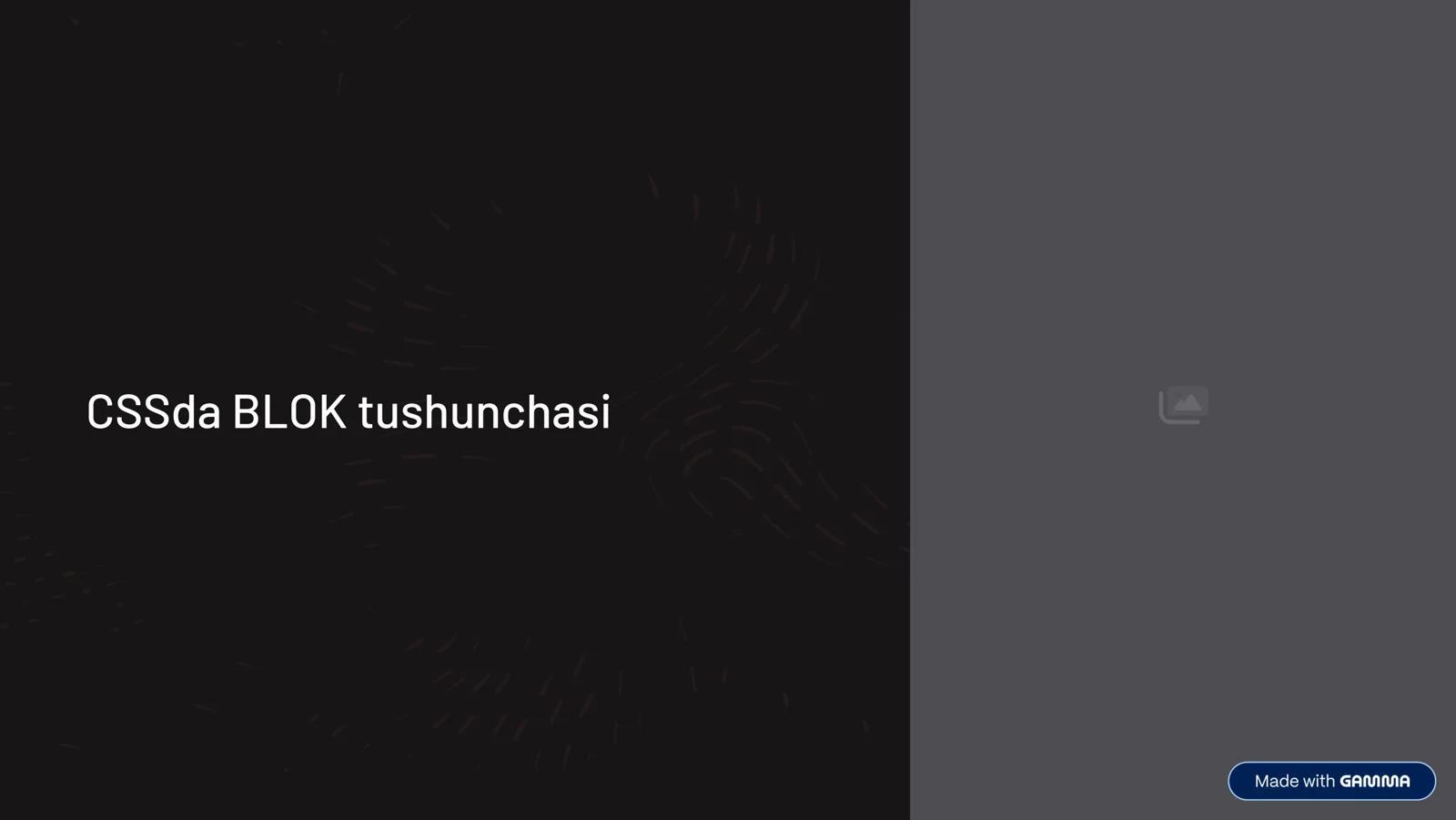 CSSda BLOK tushunchasi