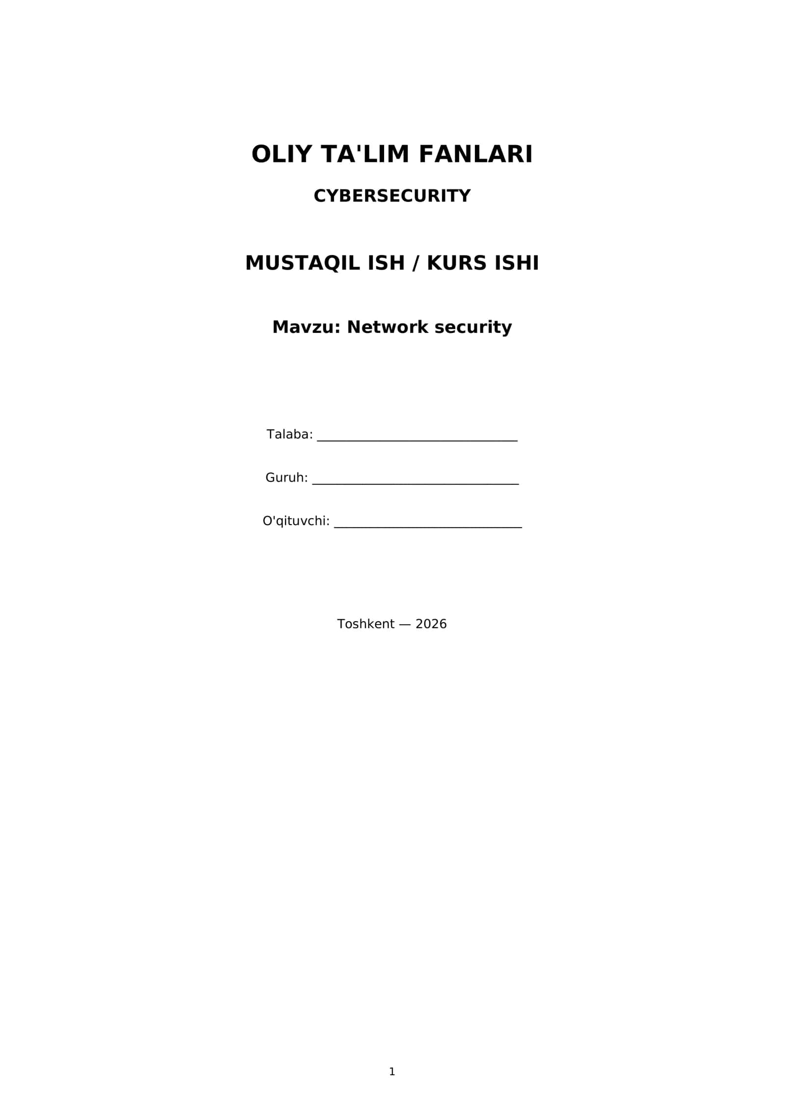 Network security