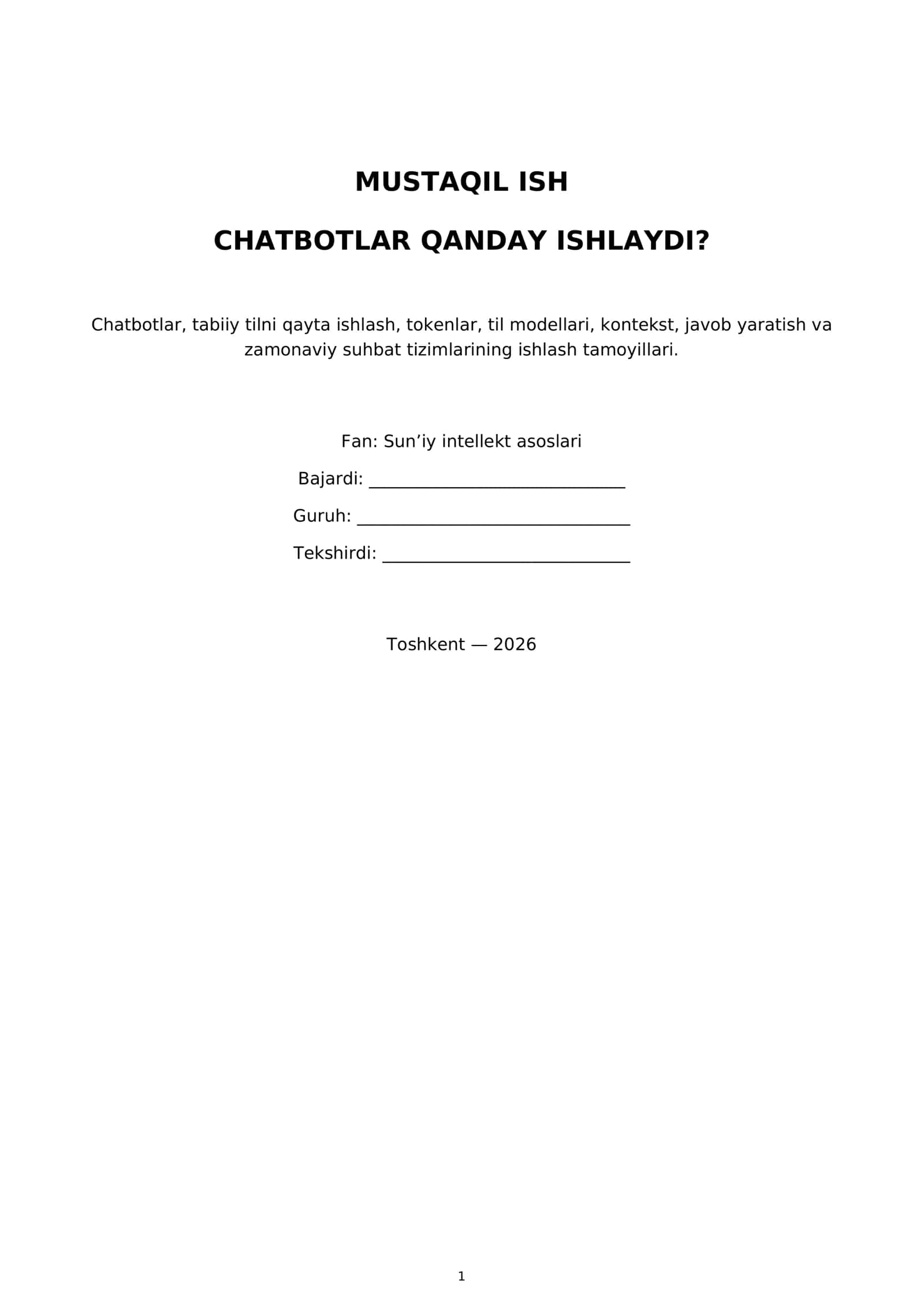 Kirish va mavzuning dolzarbligi