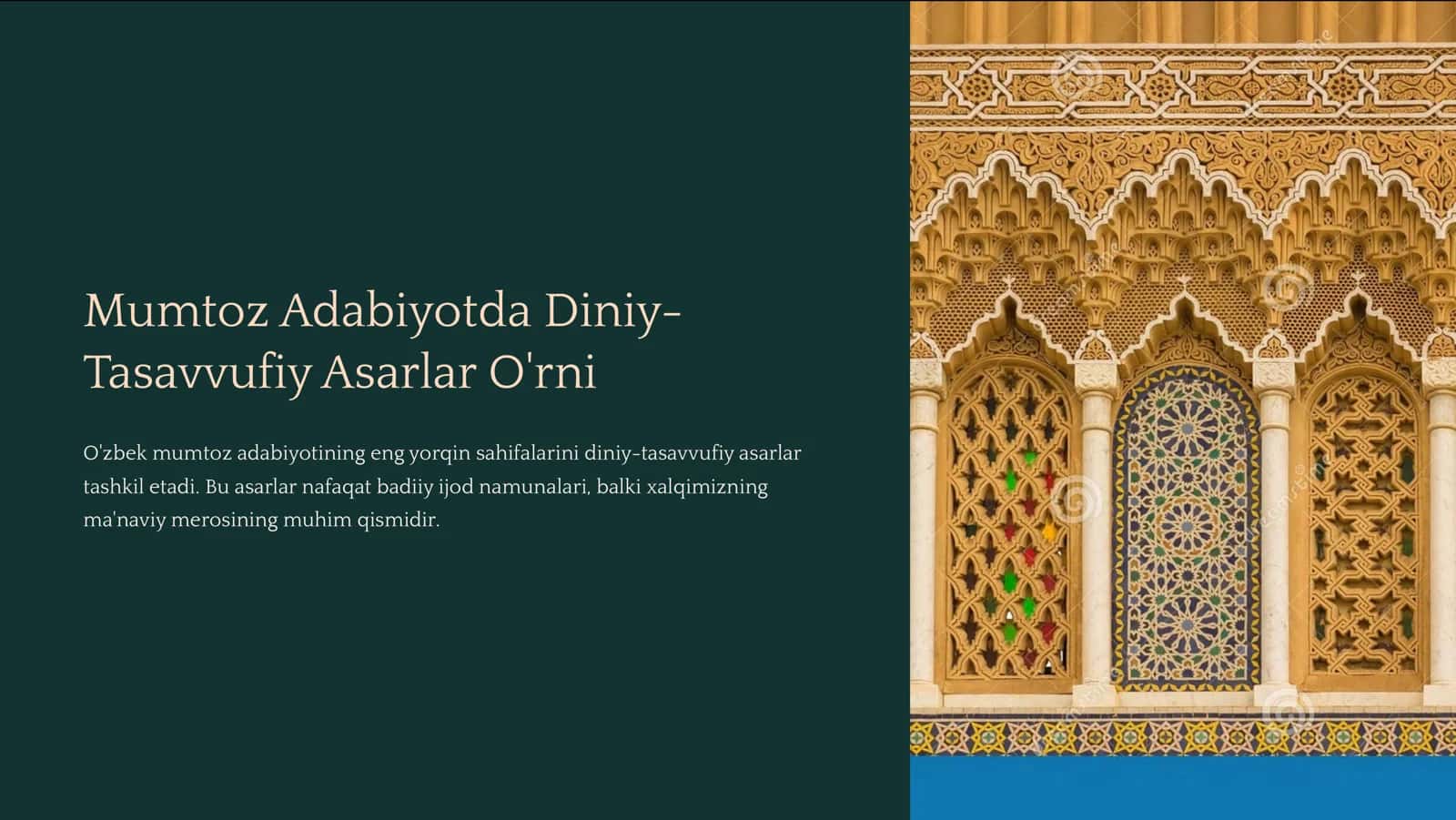 Mumtoz Adabiyotda Diniy- Tasavvufiy Asarlar O'rni