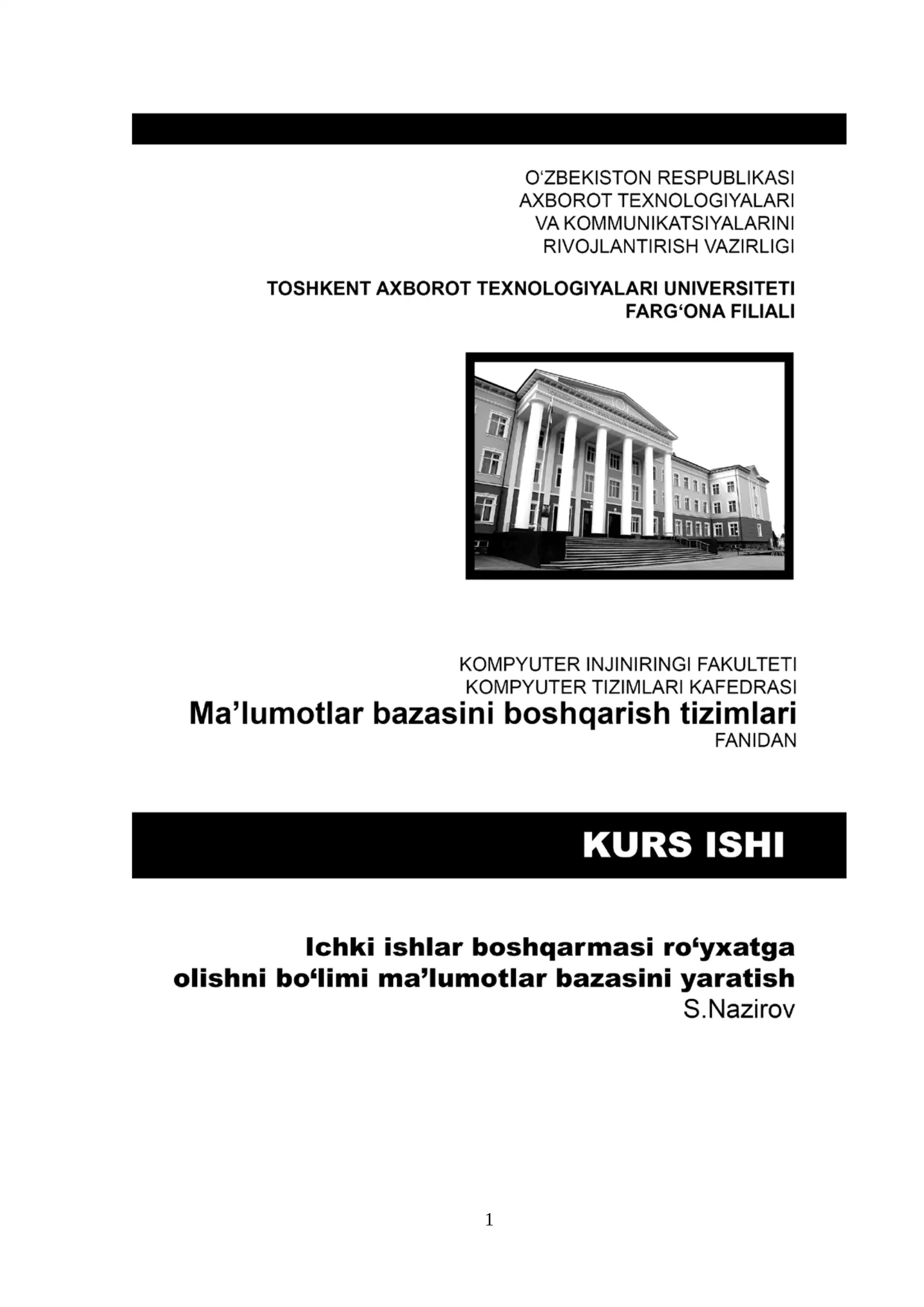 Microsoft Access dasturi. Jadvallar, formalar, so’rovlar, hisobotlar va makroslar