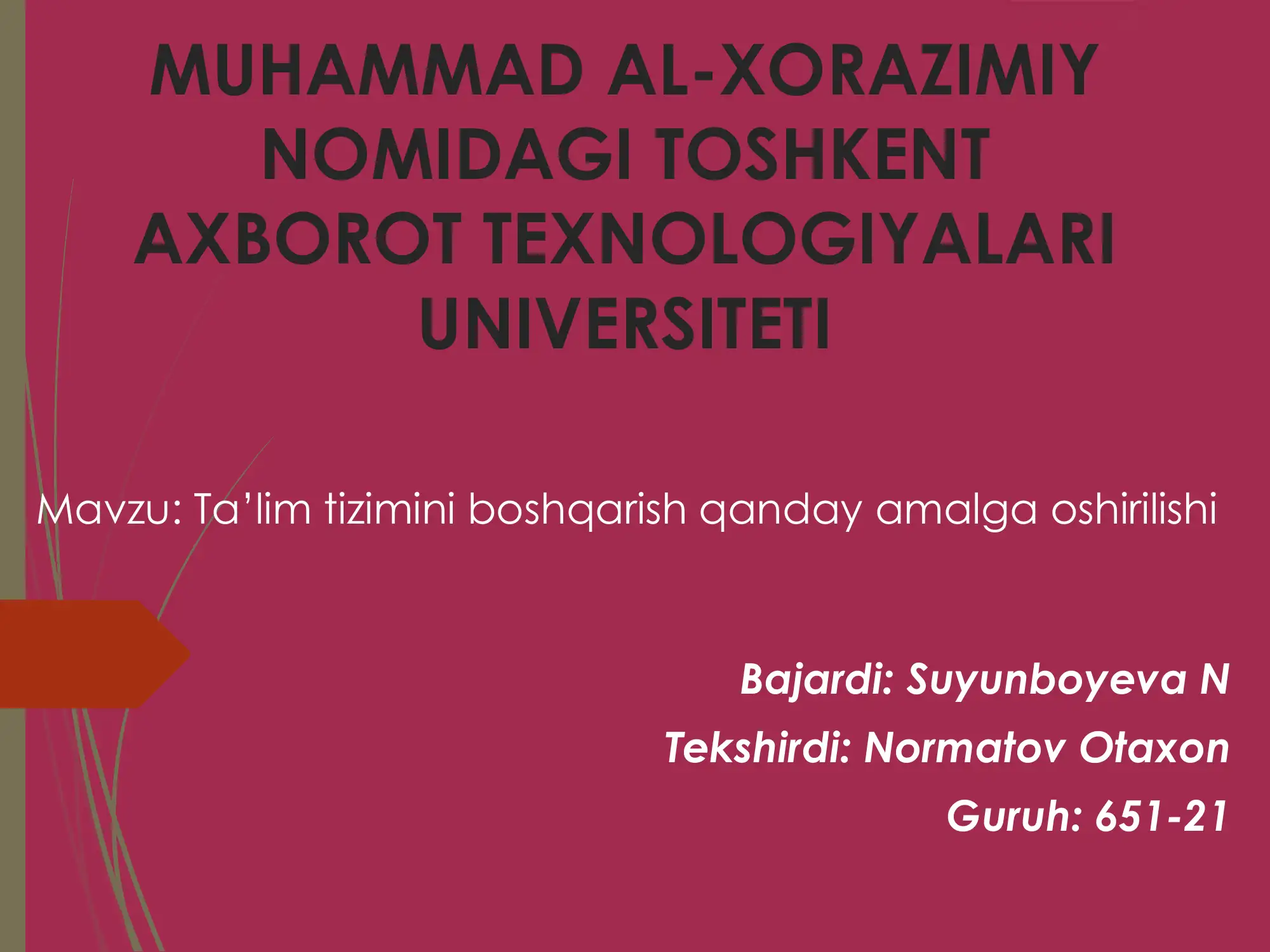 Ta'lim tizimi