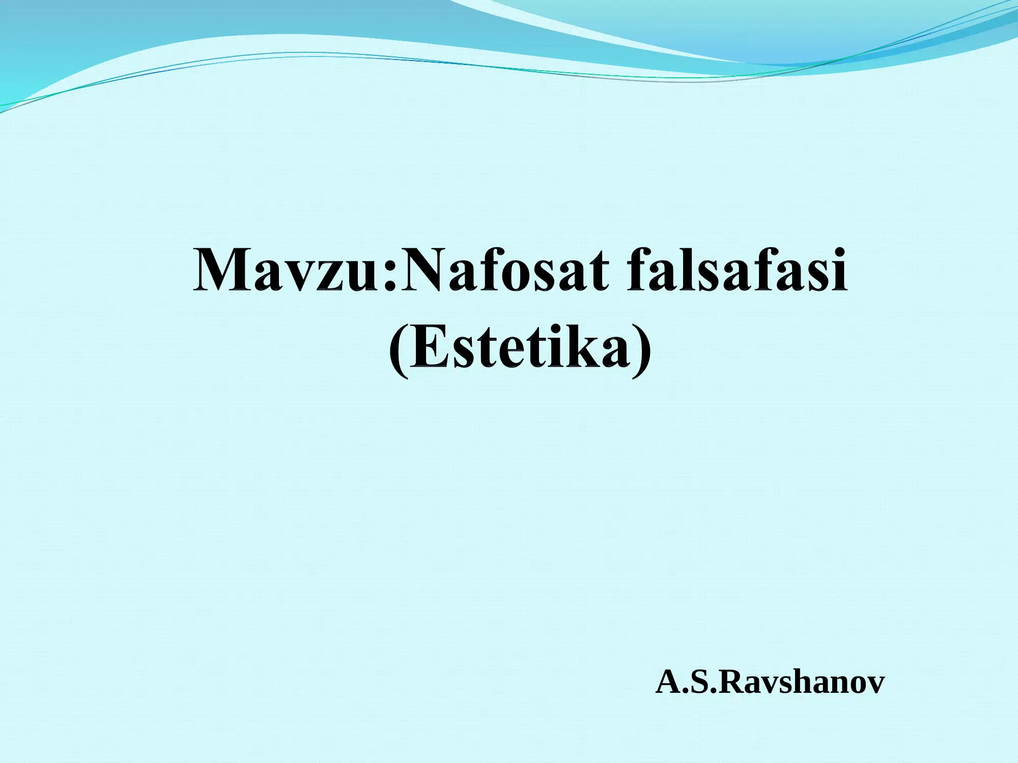 Estetika