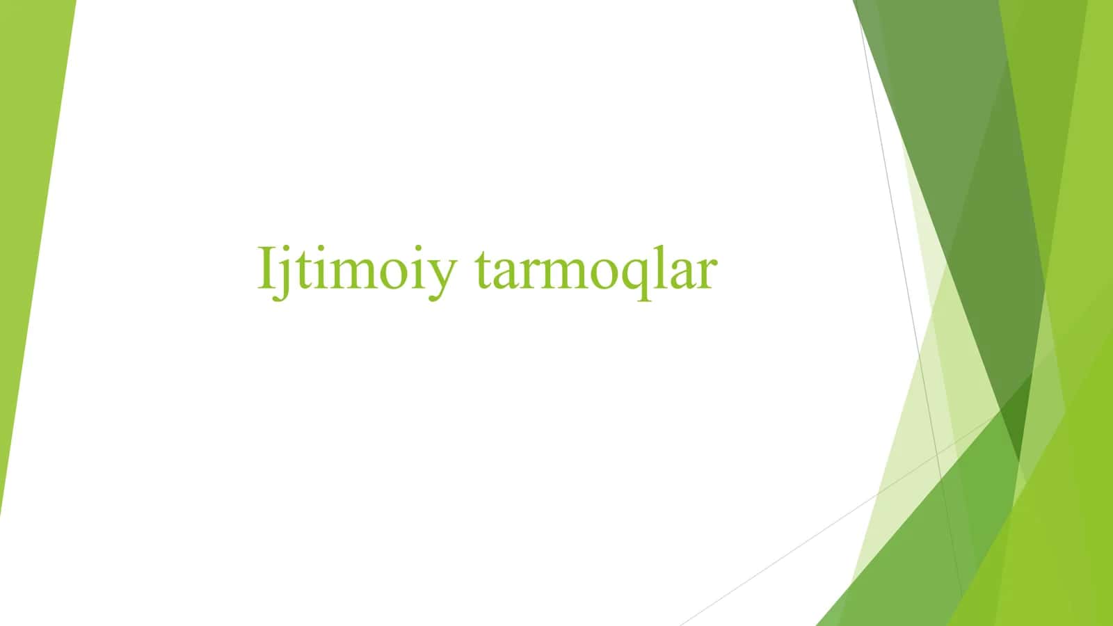 Ijtimoiy tarmoqlar