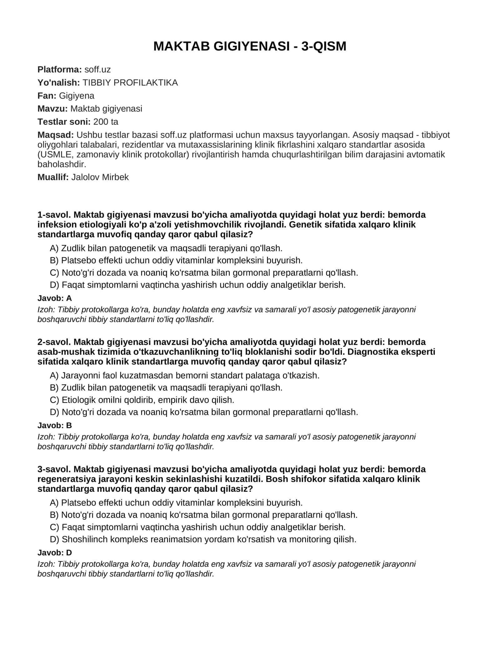 MAKTAB GIGIYENASI - 3-QISM