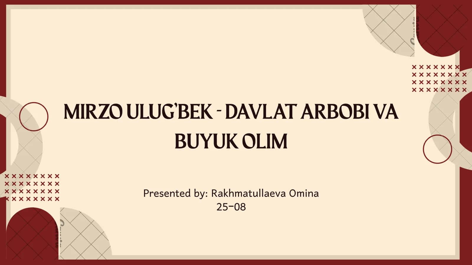 Mirzo Ulug‘bek - Davlat Arbobi va Buyuk Olim