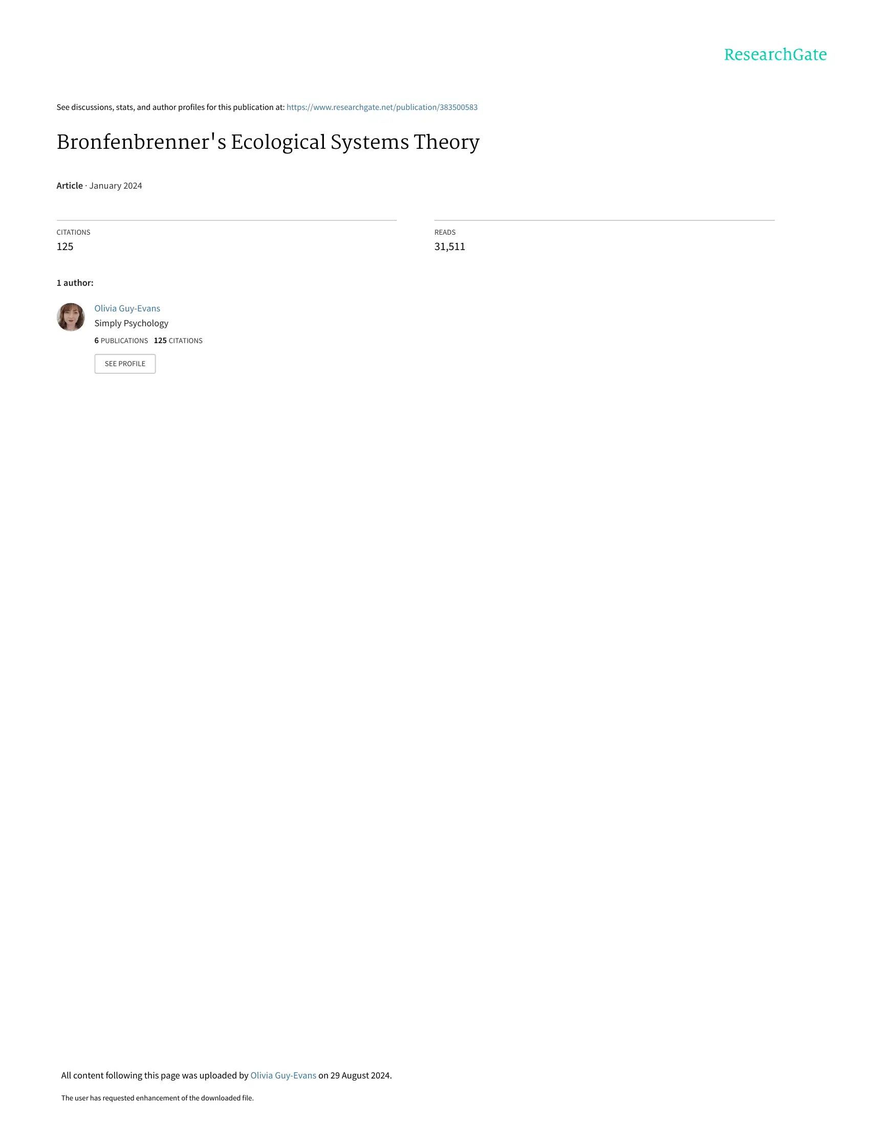 Bronfenbrenner's Ecological Systems Theory