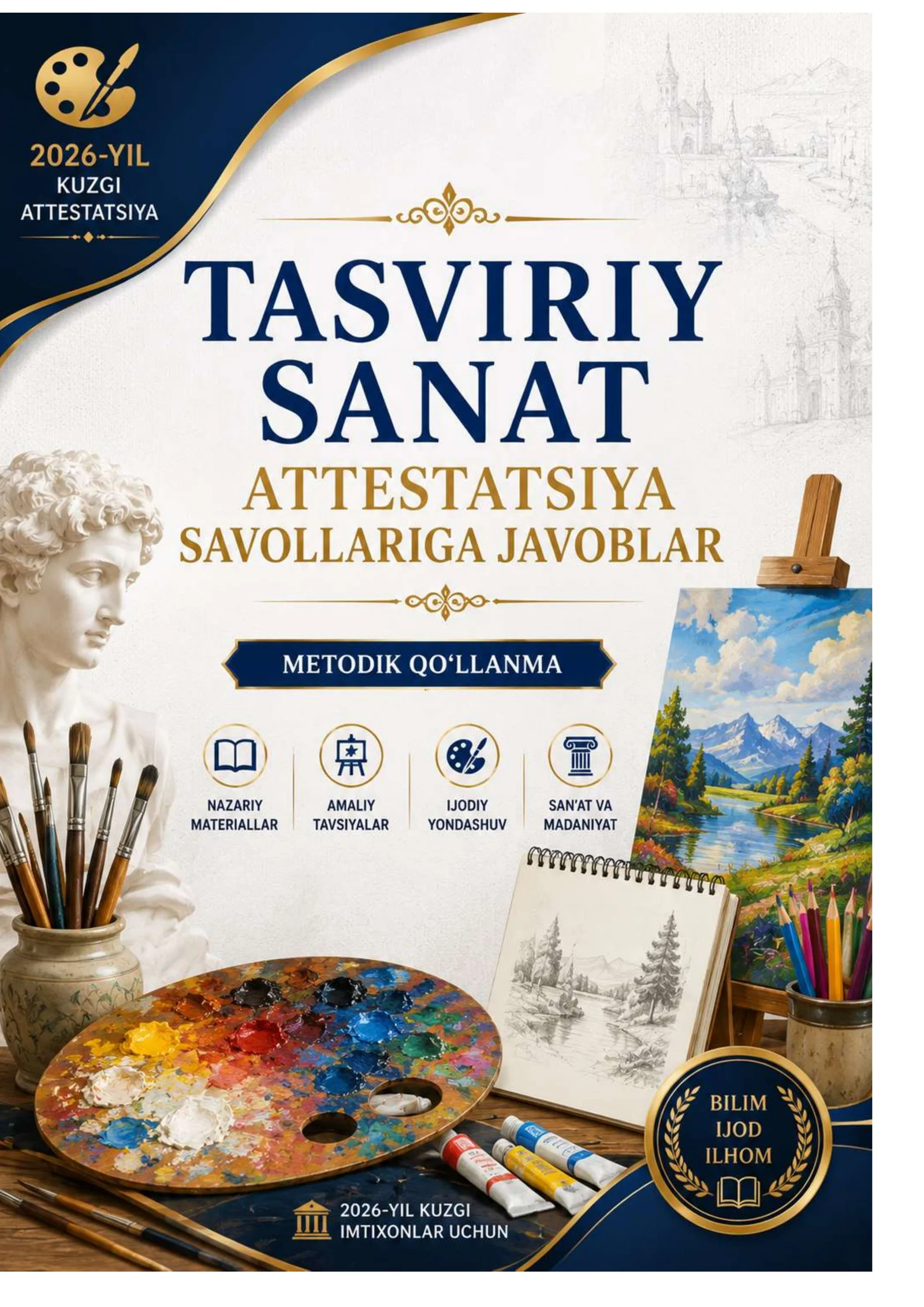 2026 YIL TASVIRIY SAN'AT FANIDAN ATTESTATSIYA SAVOLLARIGA JAVOBLAR KUZGI