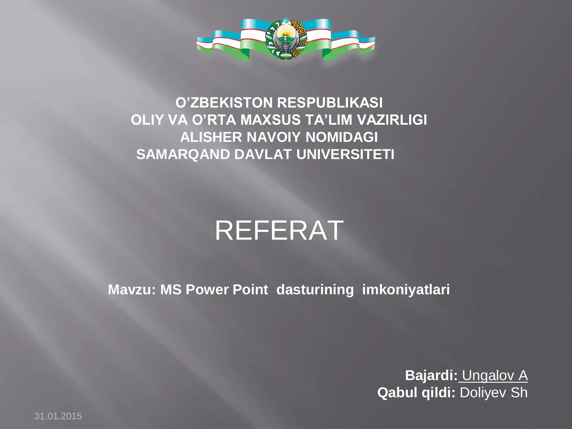 MS Power Point dasturining imkoniyatlari