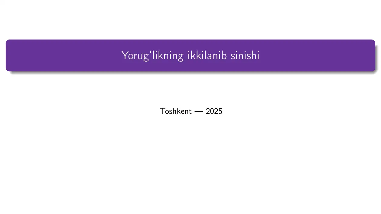 Yorug‘likning ikkilanib sinishi