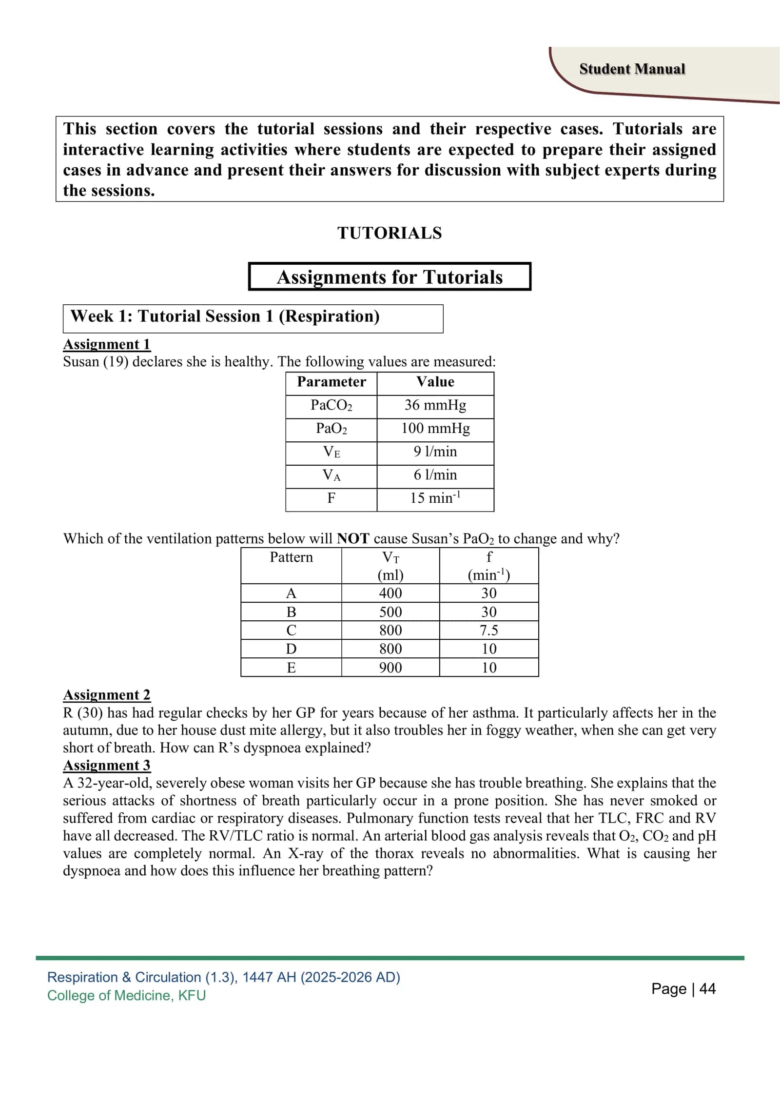 Respiration & Circulation (1.3)