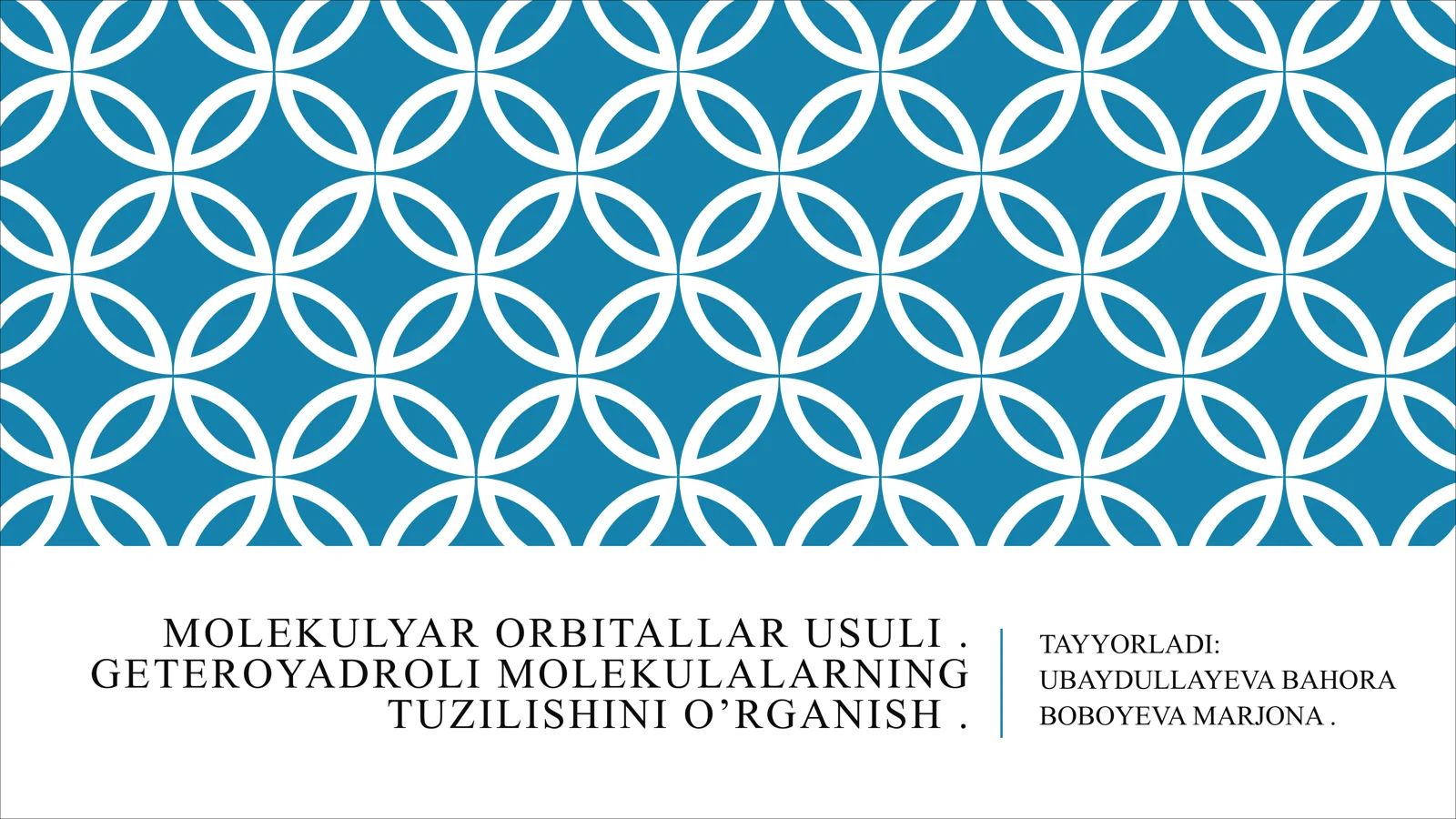 Molekulyar orbitallar usuli