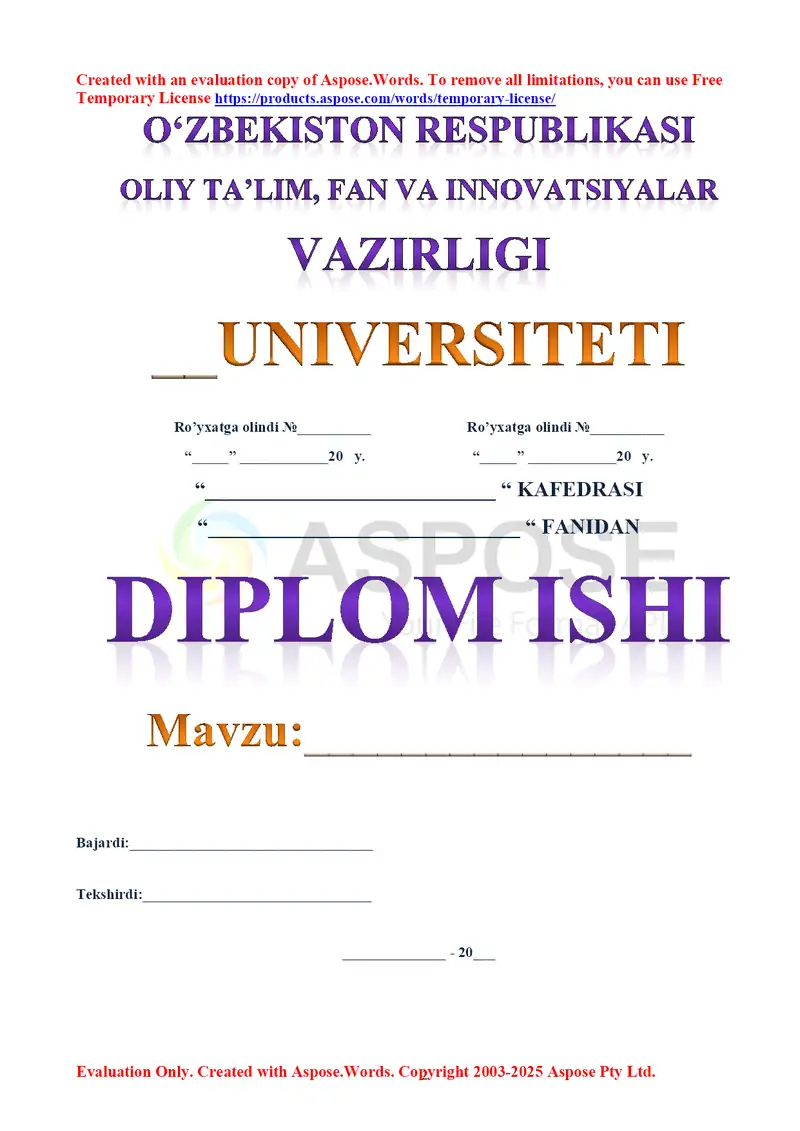 O’rta Osiyo olimlarining toponimika fani rivojiga qo’shgan hissasi (Diplom ishi)