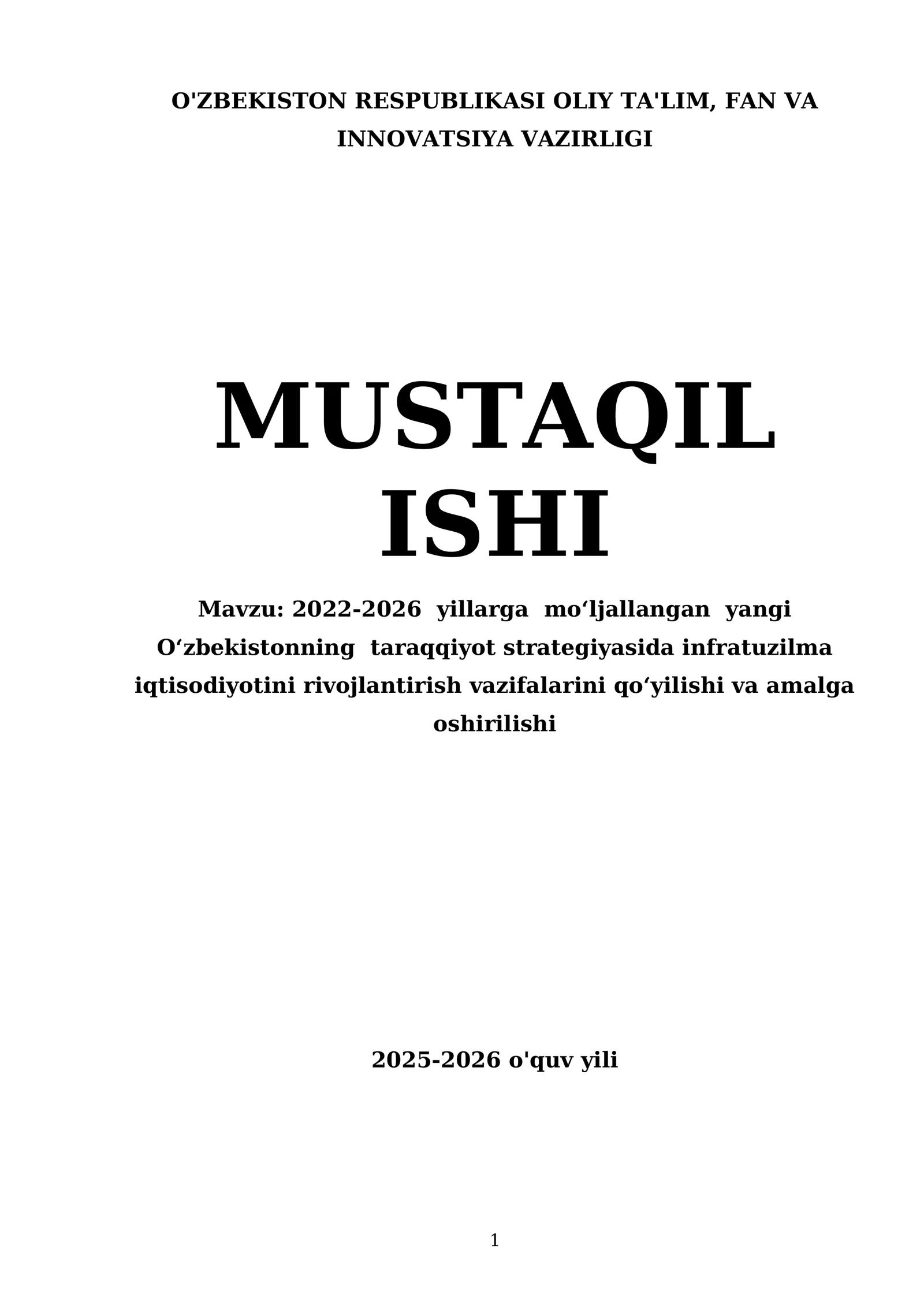 O'zbekistonning taraqqiyot strategiyasi