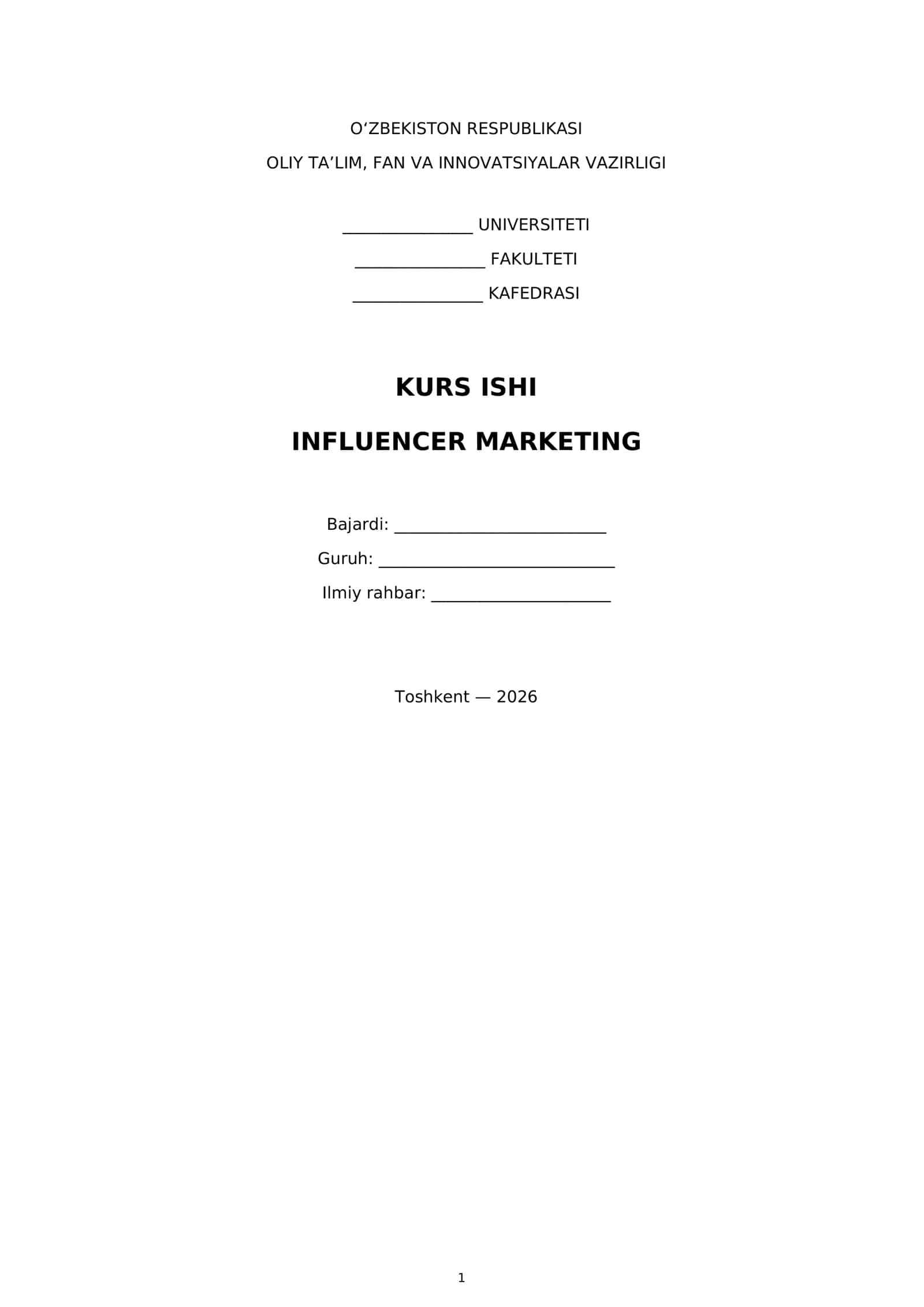 Influencer marketing