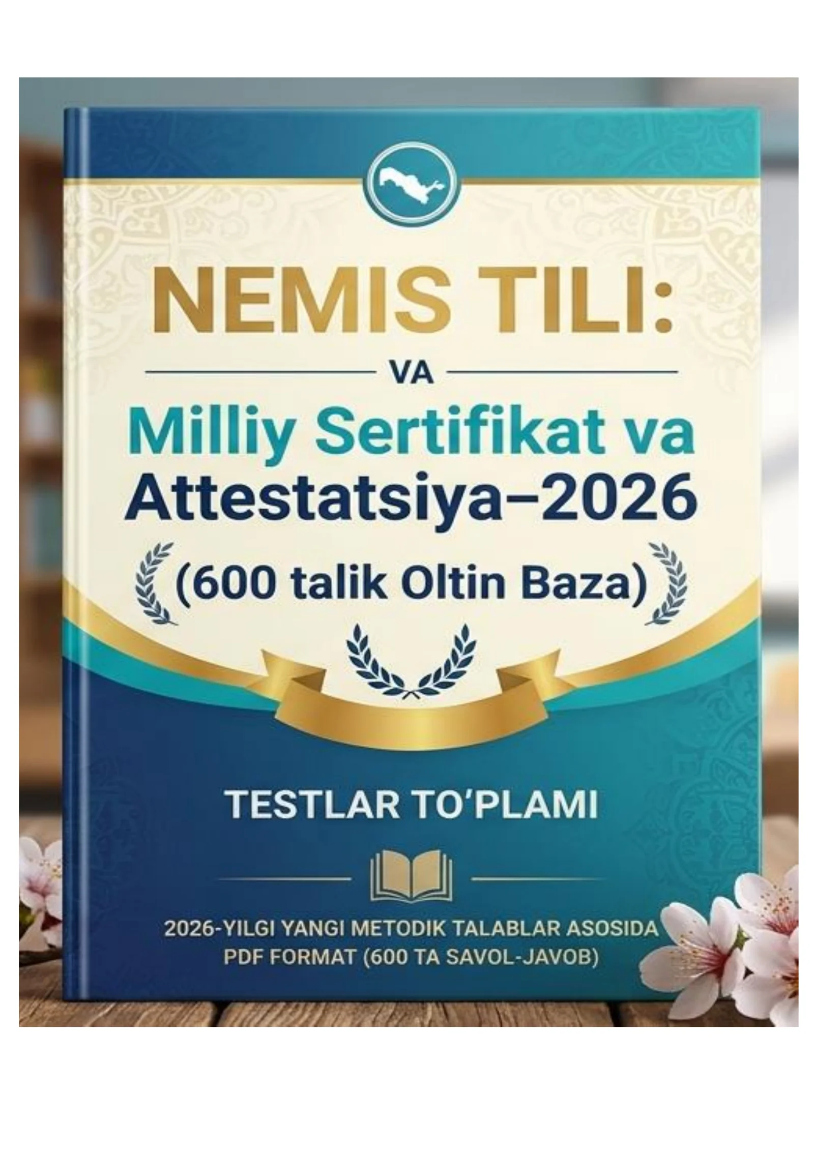 Nemis tili: Milliy Sertifikat va Attestatsiya–2026 Test (600 talik Oltin Baza)