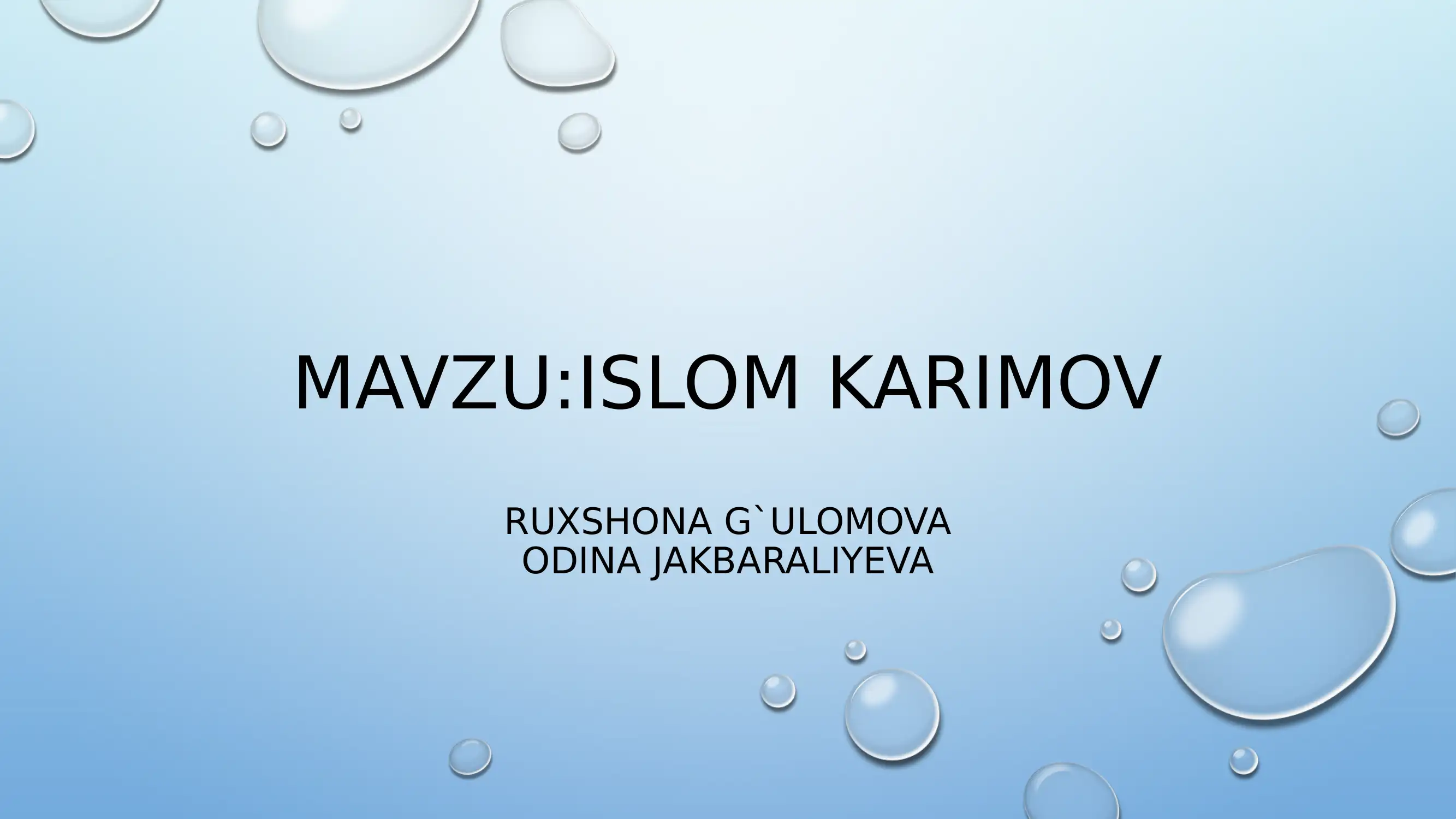 ISLOM KARIMOV