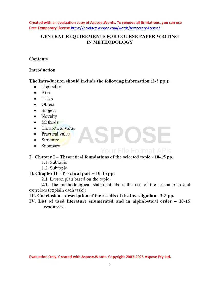 Guidelines for writing a course paper_Methodology