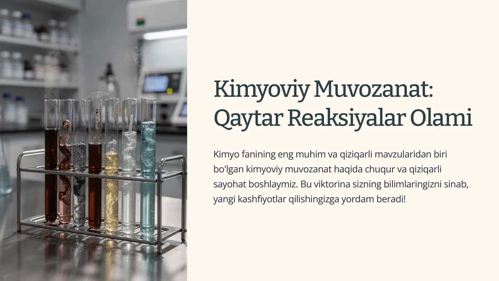 Kimyoviy Muvozanat