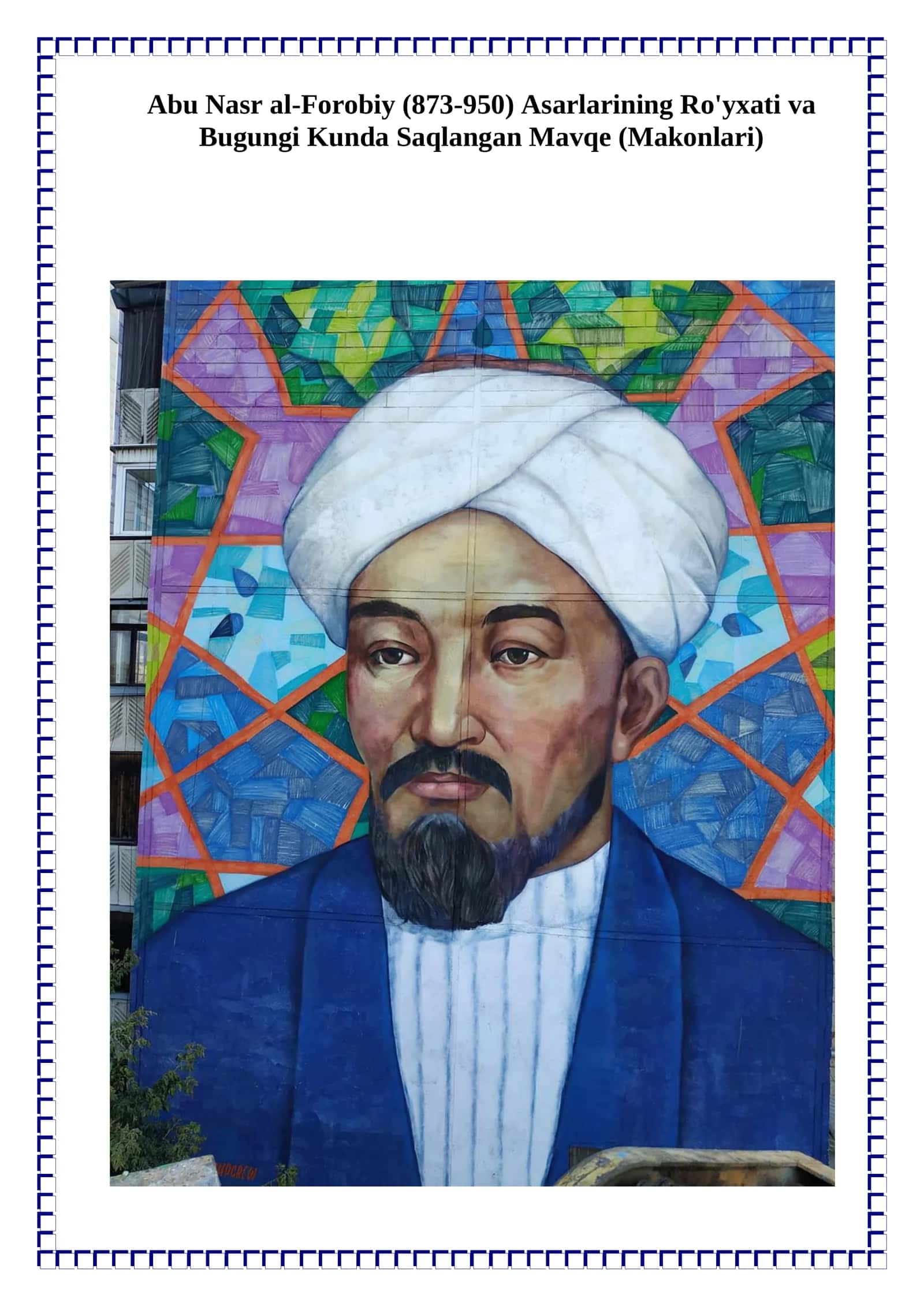 Abu Nasr al-Forobiy Asarlari
