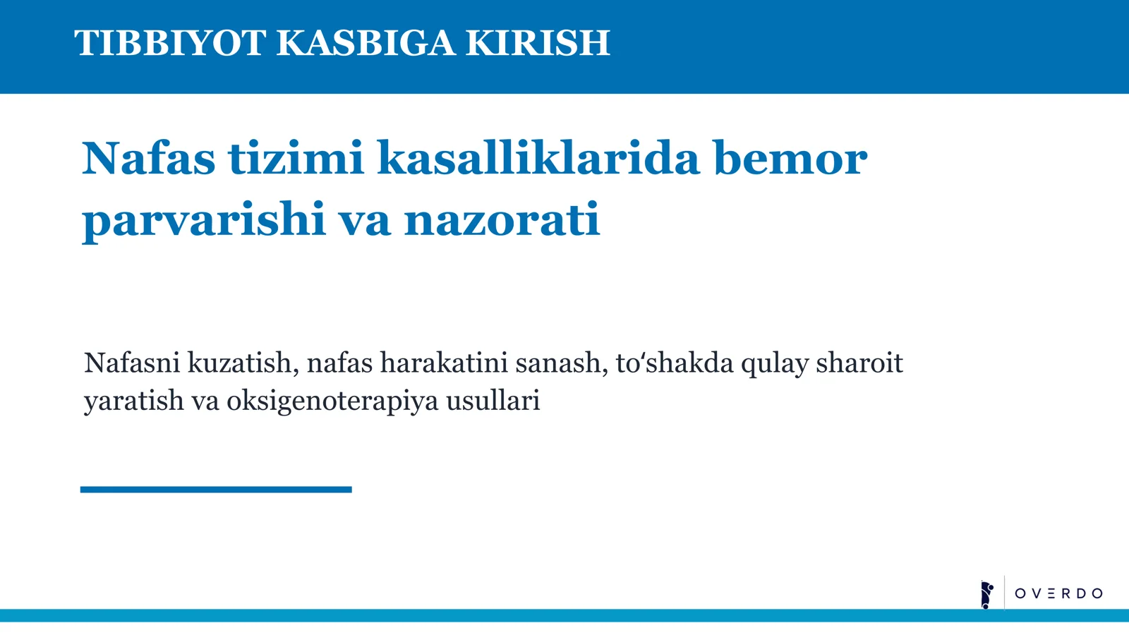 TIBBIYOT KASBIGA KIRISH