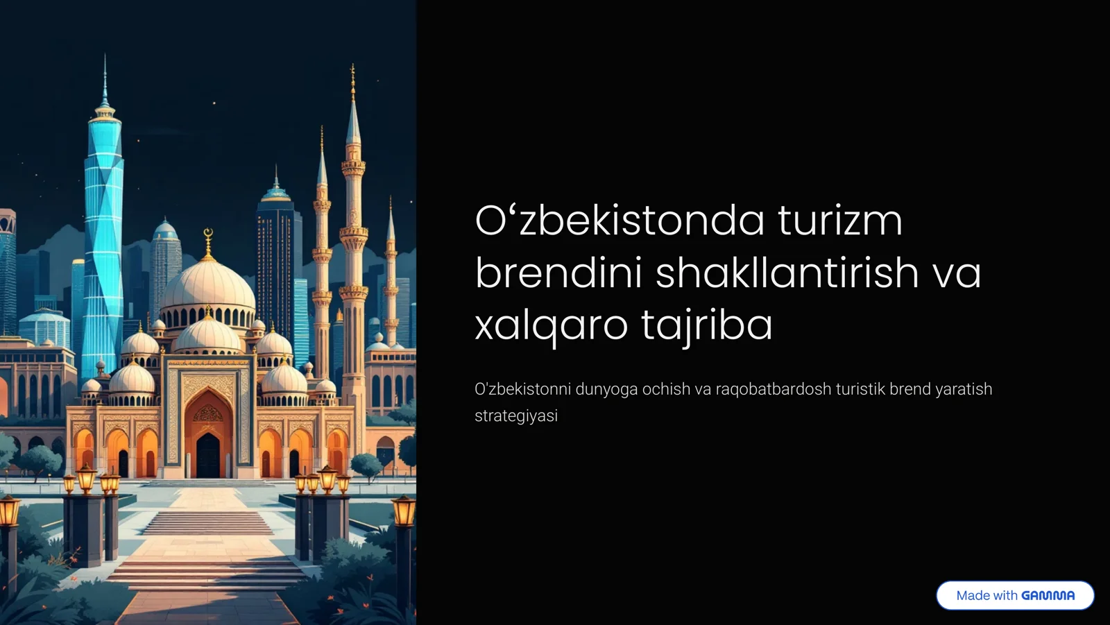 Oʻzbekistonda turizm brendini shakllantirish va xalqaro tajriba