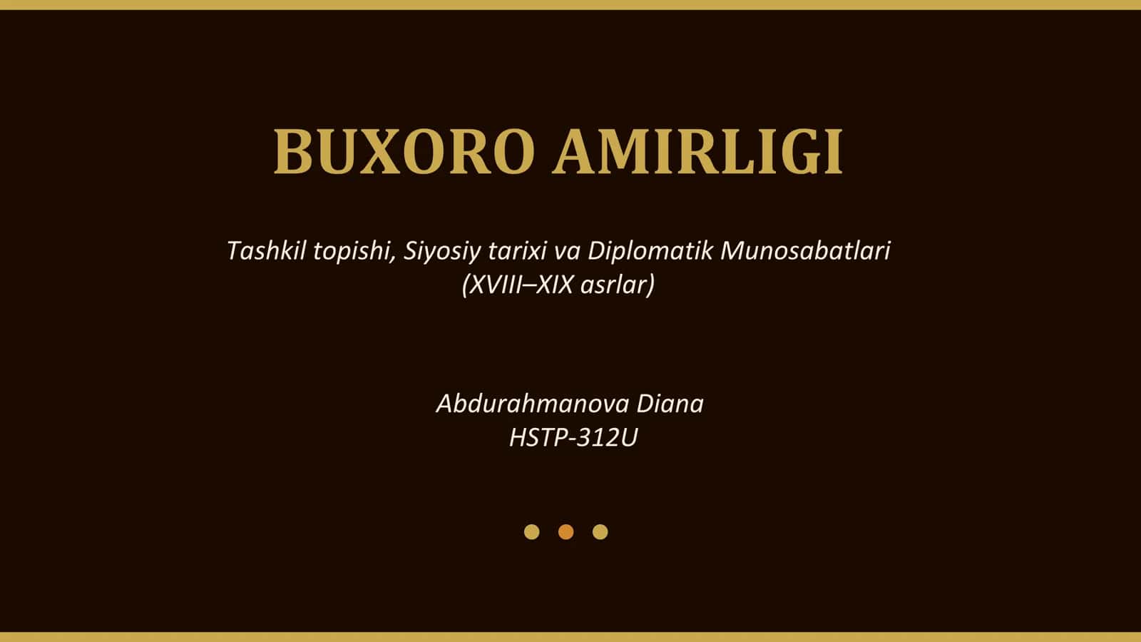 buxoro amirligi