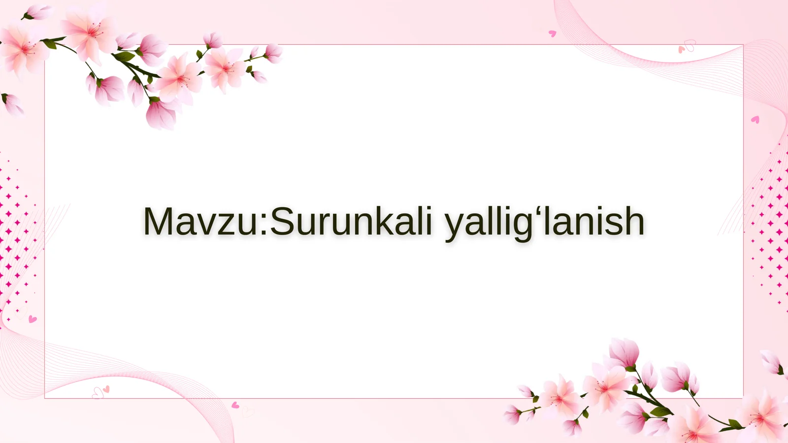 Patologik fiziologiya: Surunkali yalligʻlanish