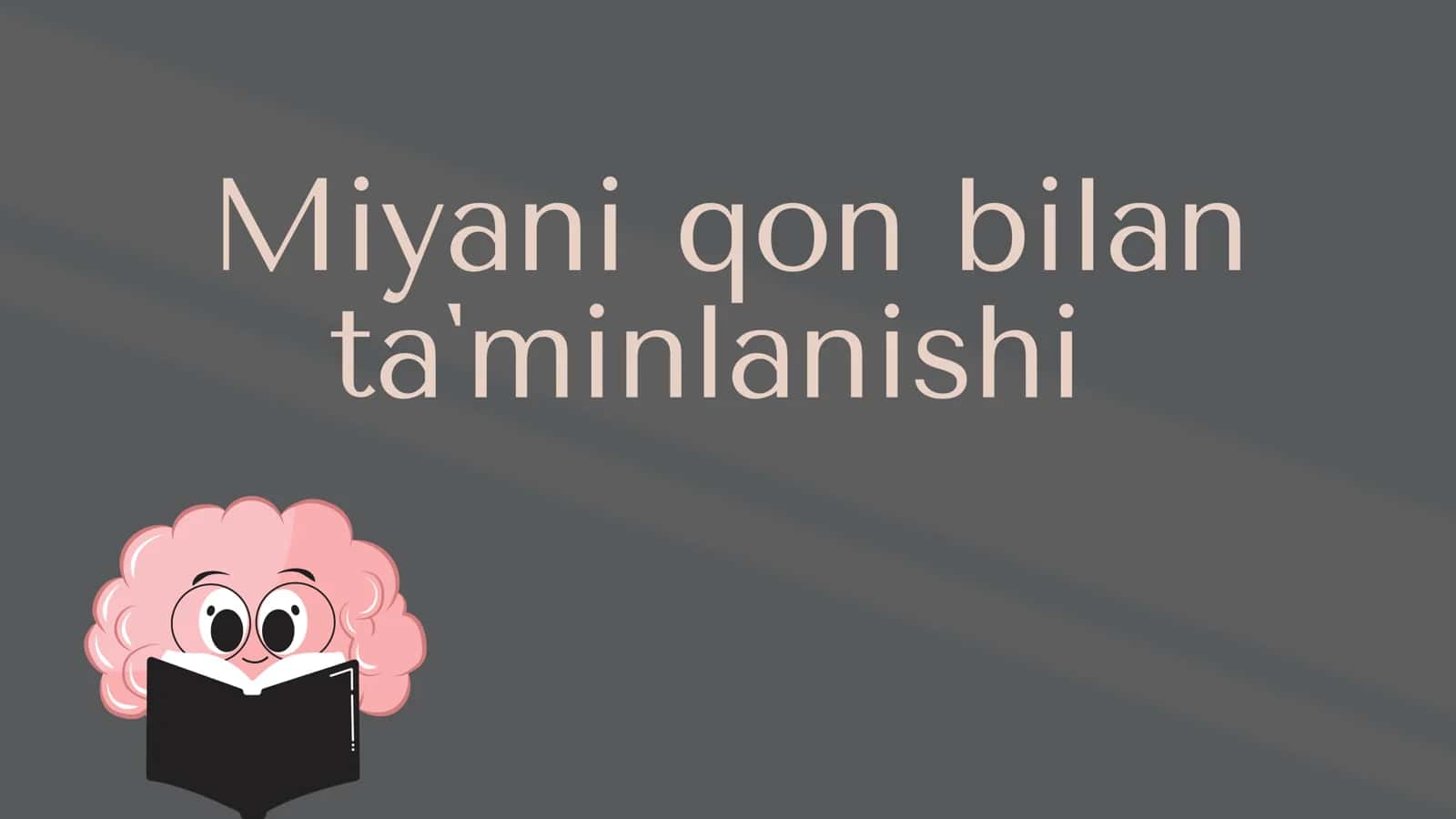 Miyani qon bilan taʼminlanishi