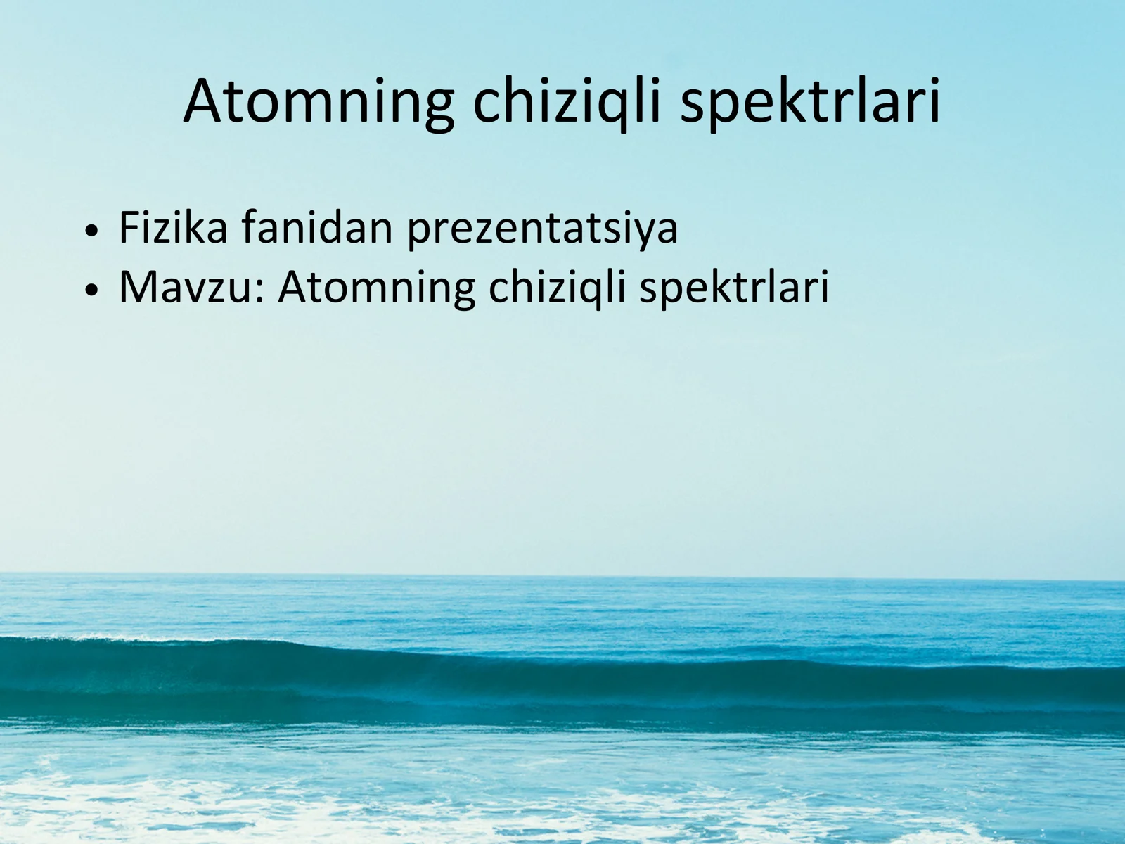 Atomning chiziqli spektrlari