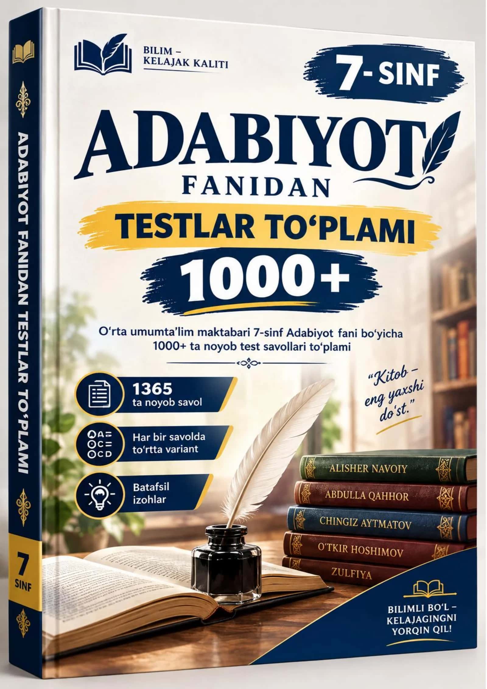7-sinf Adabiyot fanidan testlar to'plami 1000+