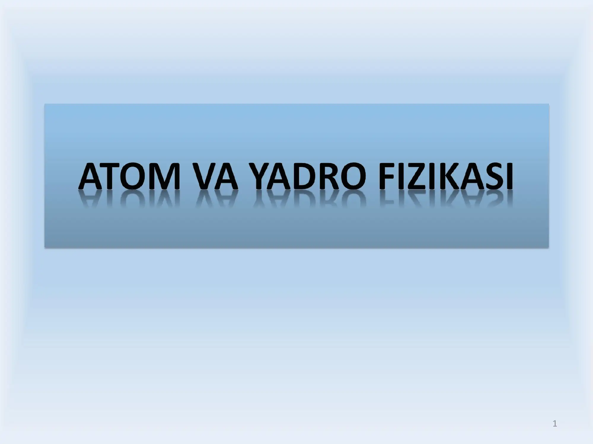 Atomlar va molekulalar kimyosi