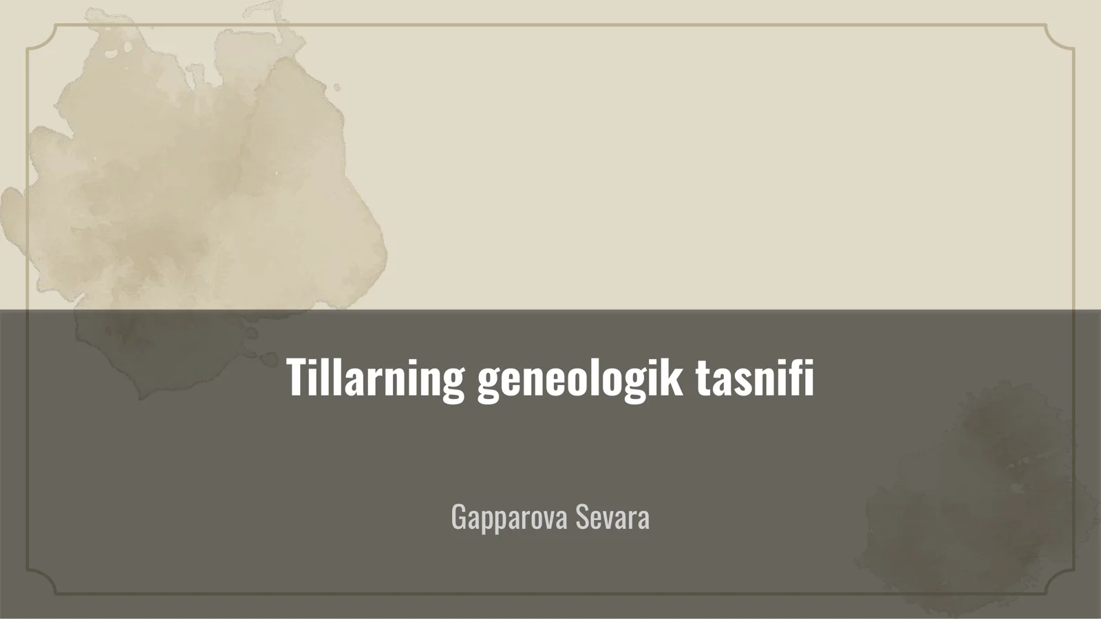 Tillarning geneologik tasnifi