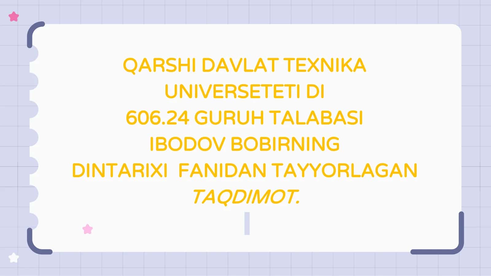 Ta'lim Mavzusi