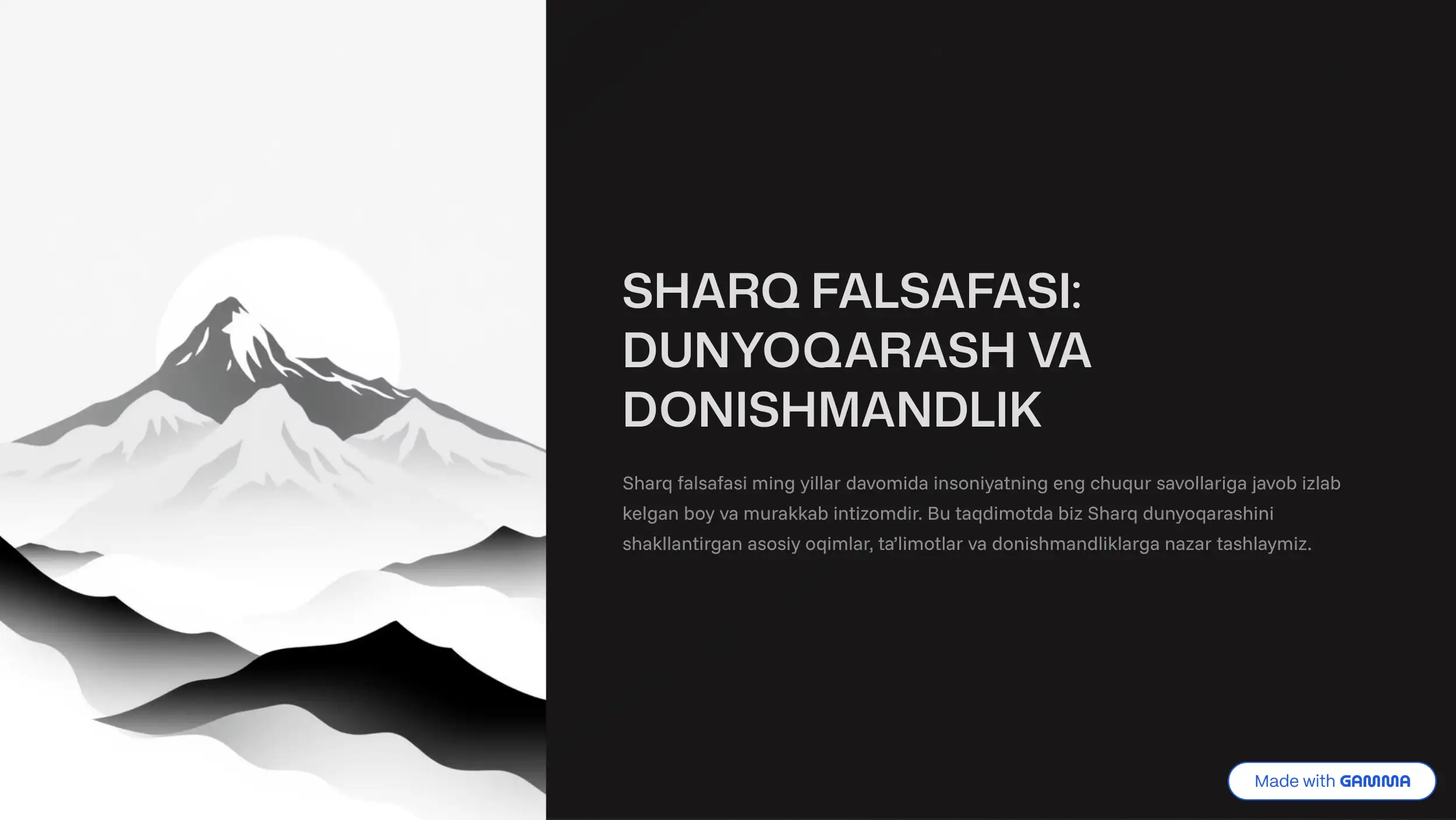 Sharq falsafasi