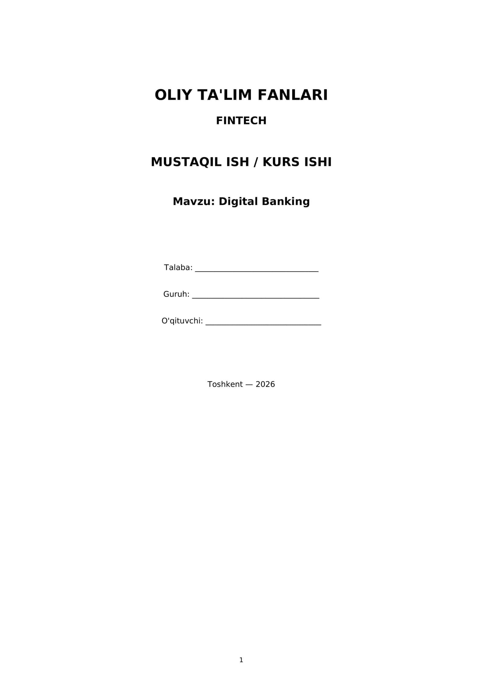 Digital Banking