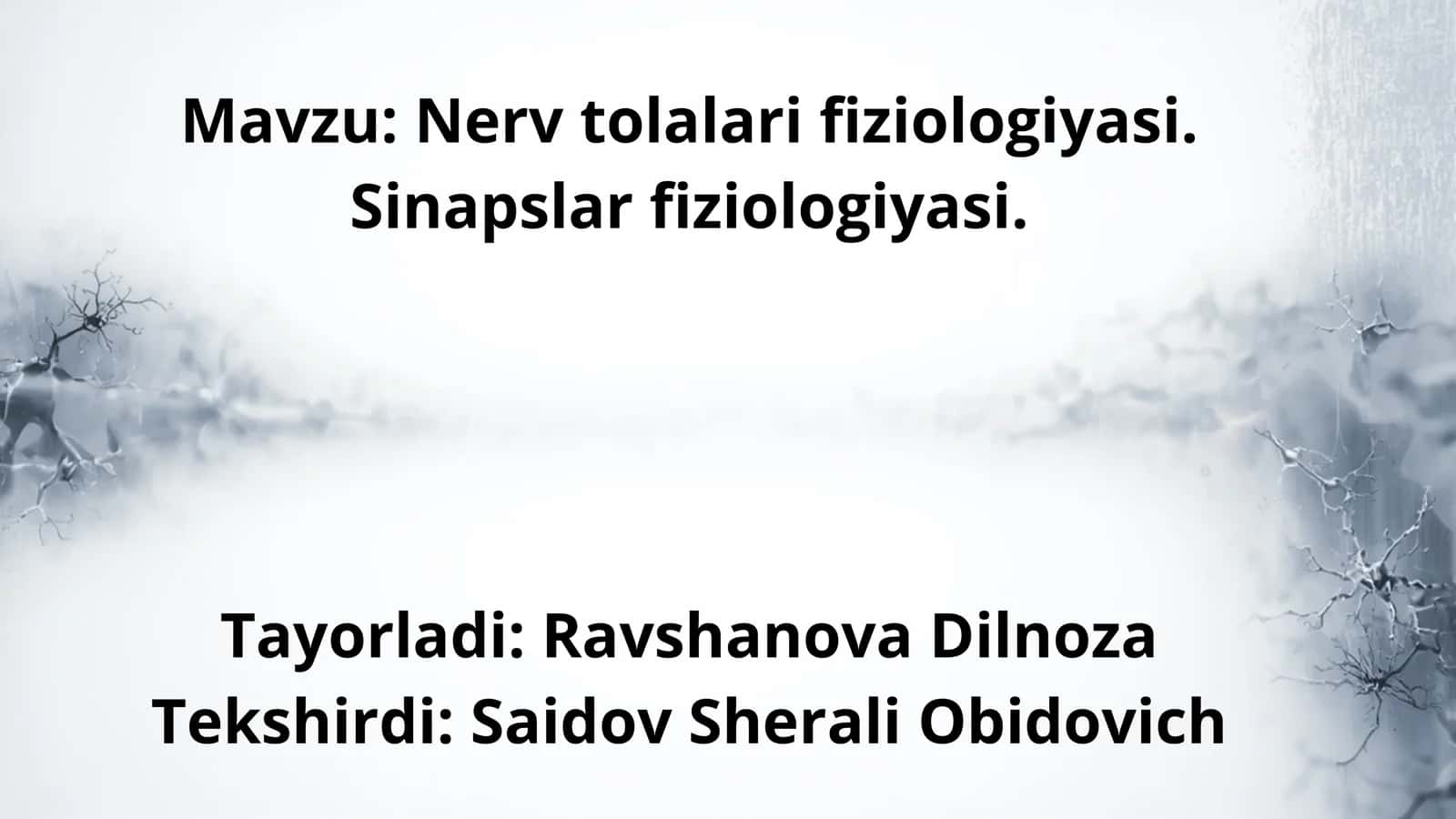 Nerv tolalari fiziologiyasi