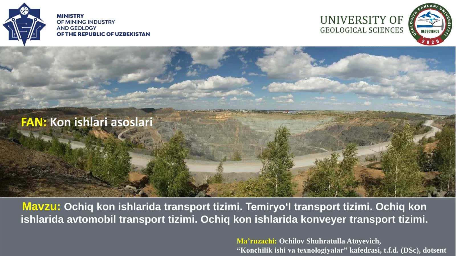 Ochiq kon ishlarida transport tizimi