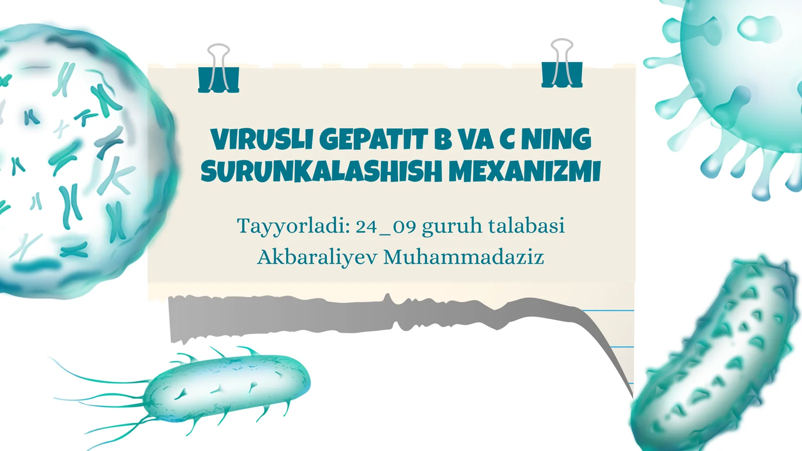 Virusli gepatit B va C ning surunkalanish mexanizmi