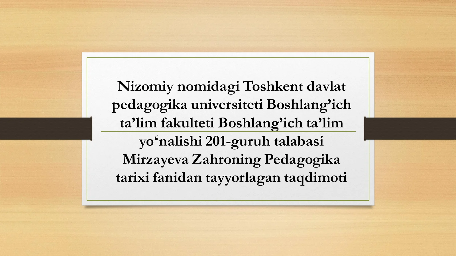 VII asrdan XIV asrning birinchi yarmigacha O’rta Osiyoda tarbiya, maktab va pedagogik fikrlar