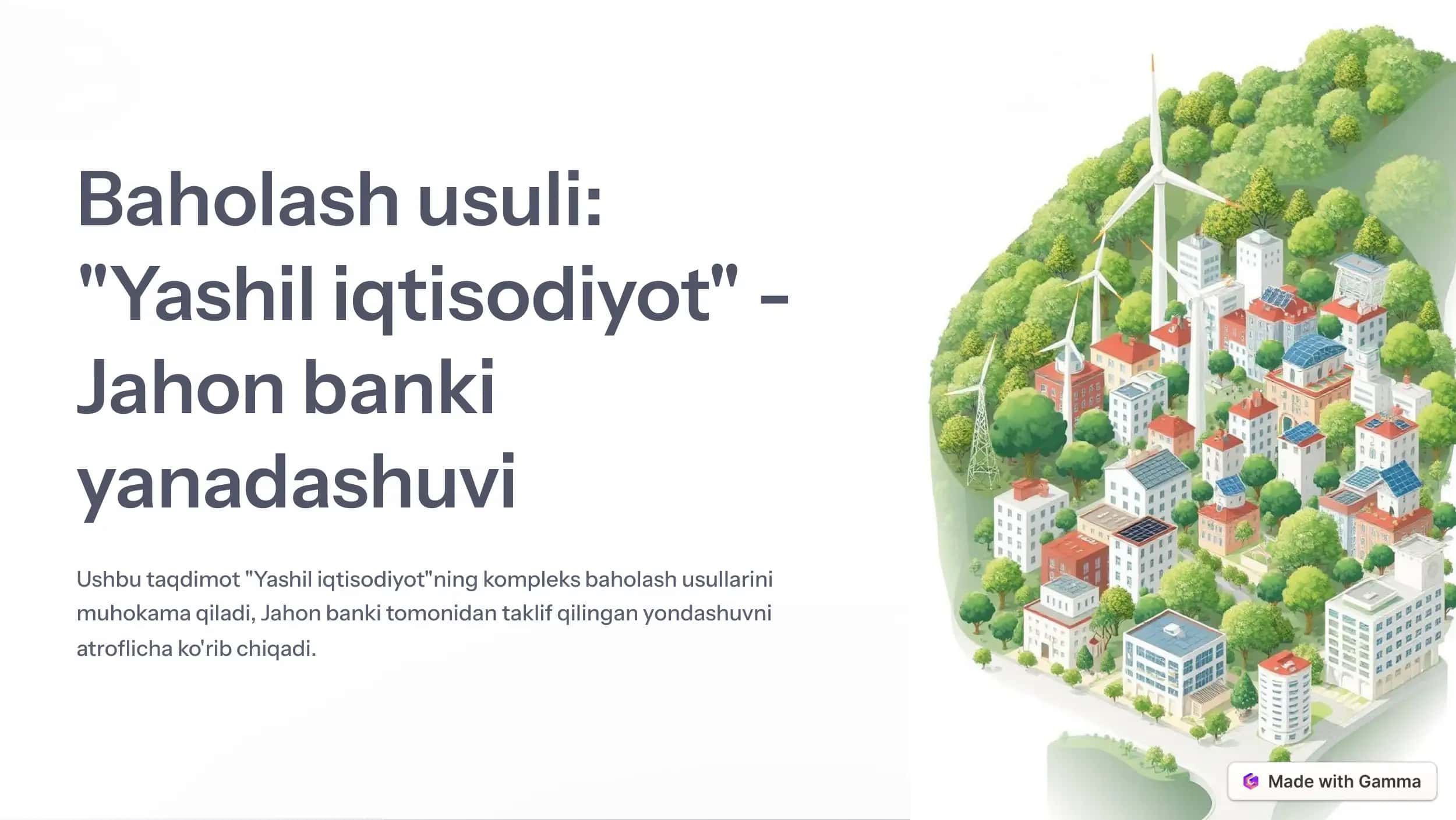 Yashil iqtisodiyot