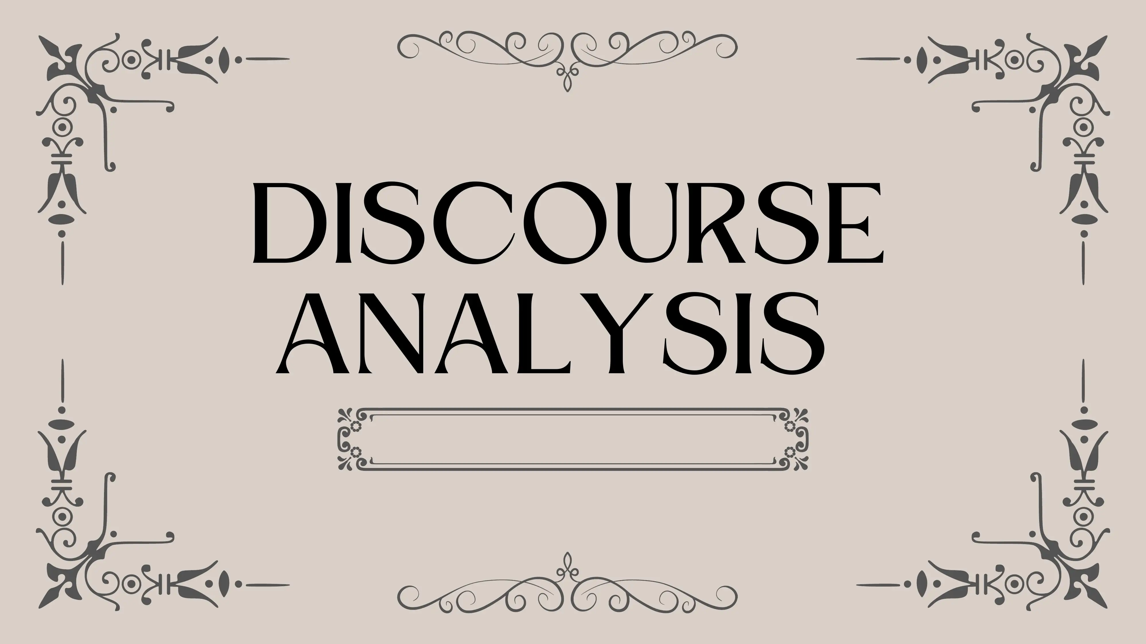 Discourse analysis