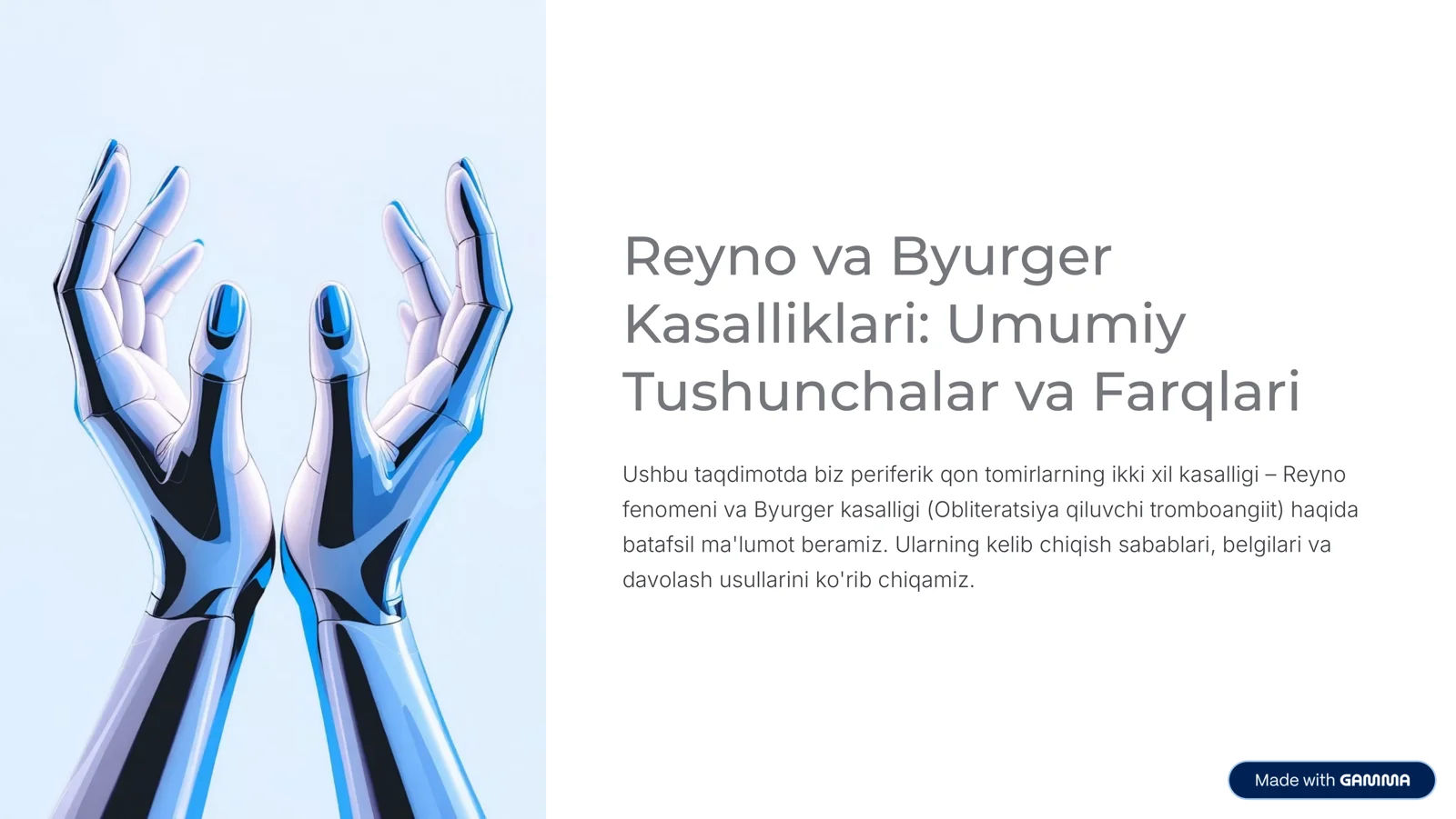 Reyno va Byurger Kasalliklari: Umumiy Tushunchalar va Farqlari