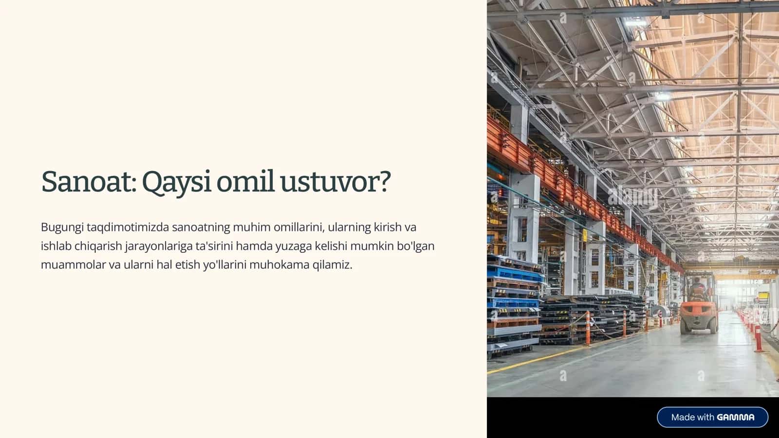 Sanoat: Qaysi omil ustuvor?