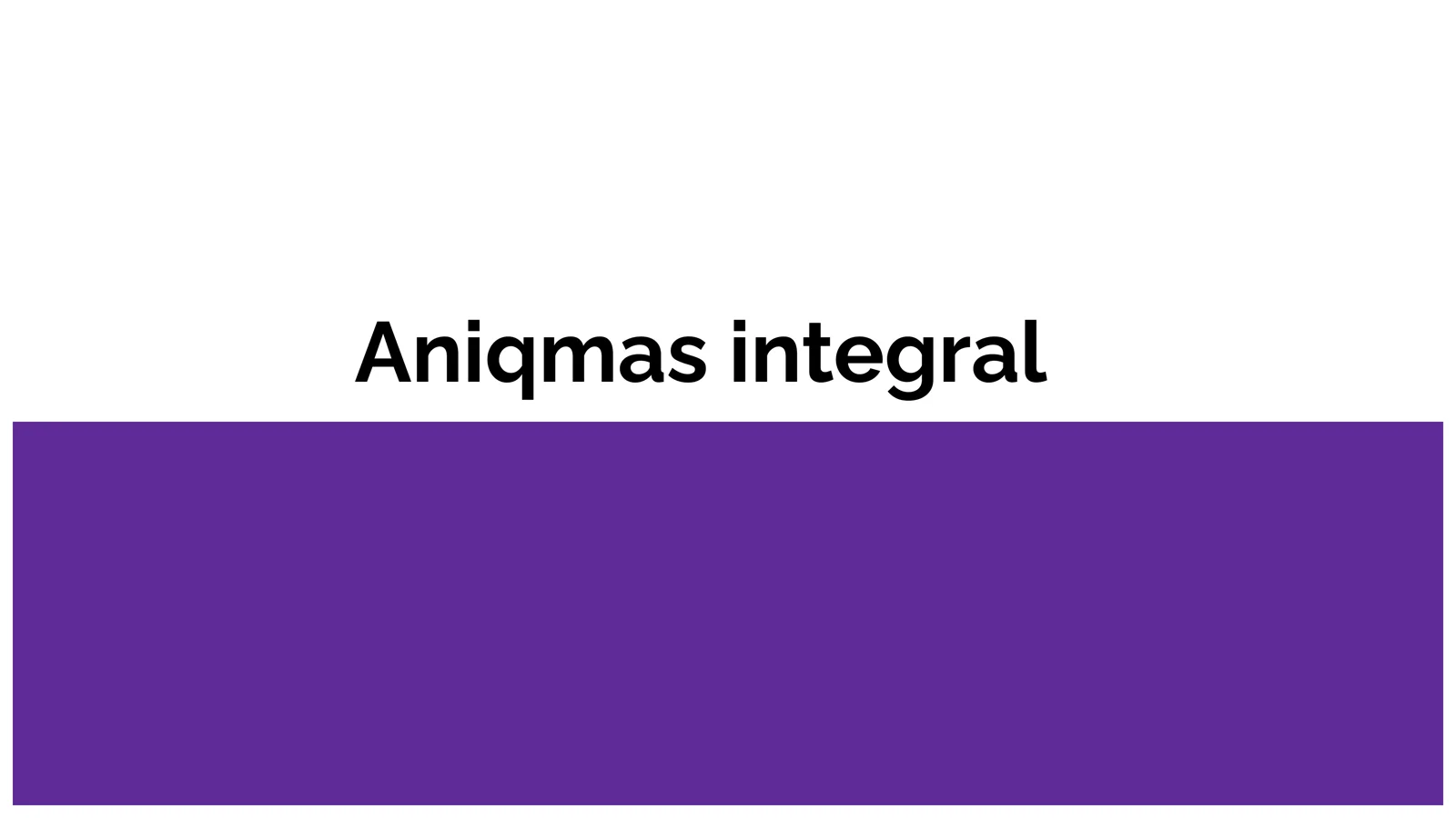 Aniqmas integral