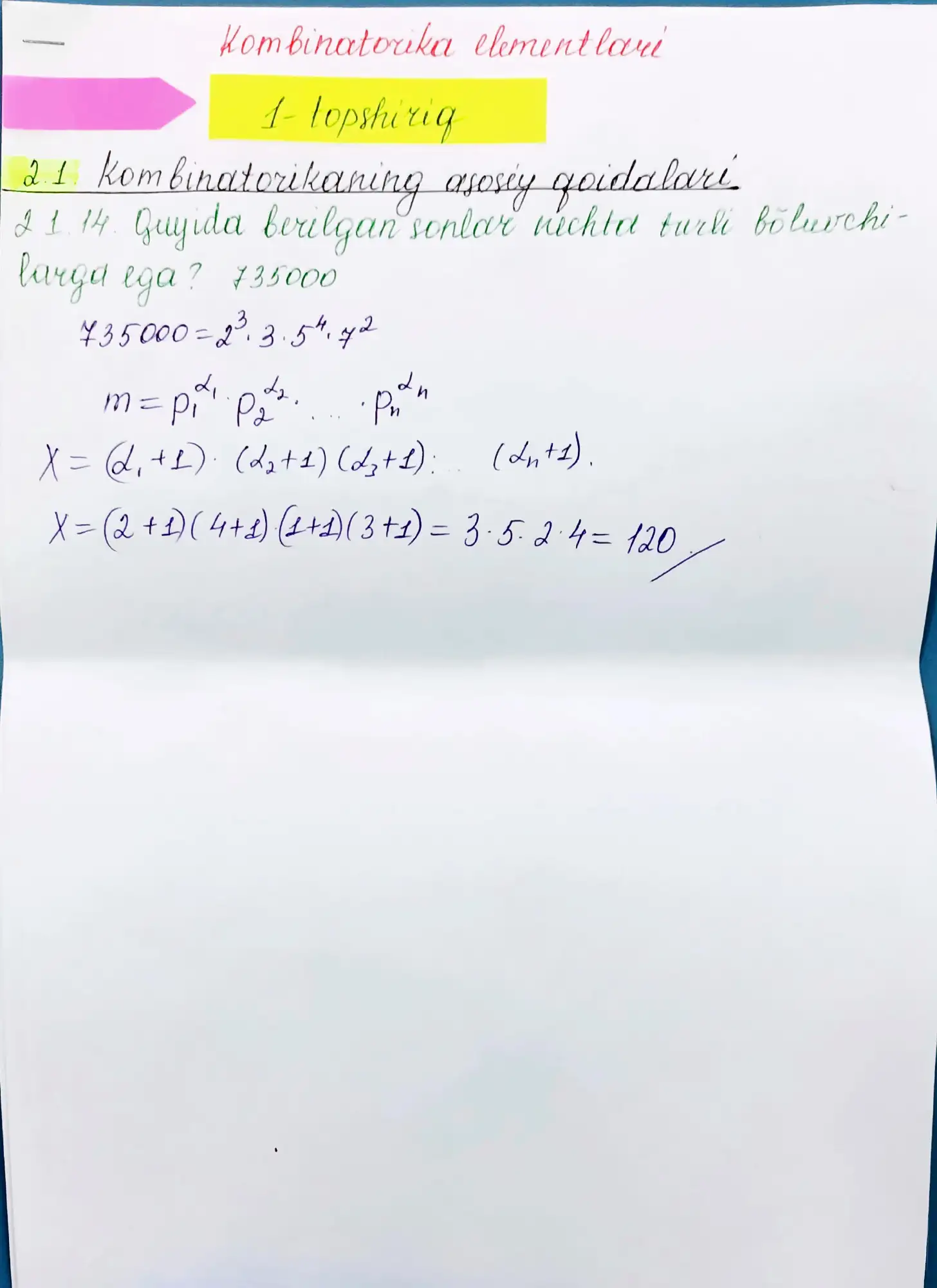 Kombinatorika elementlari
