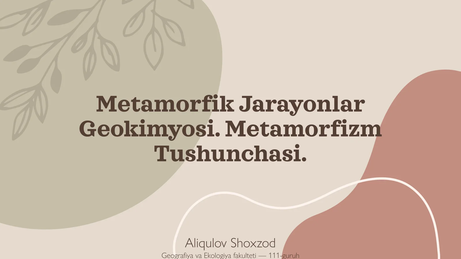 Metamorfik Jarayonlar