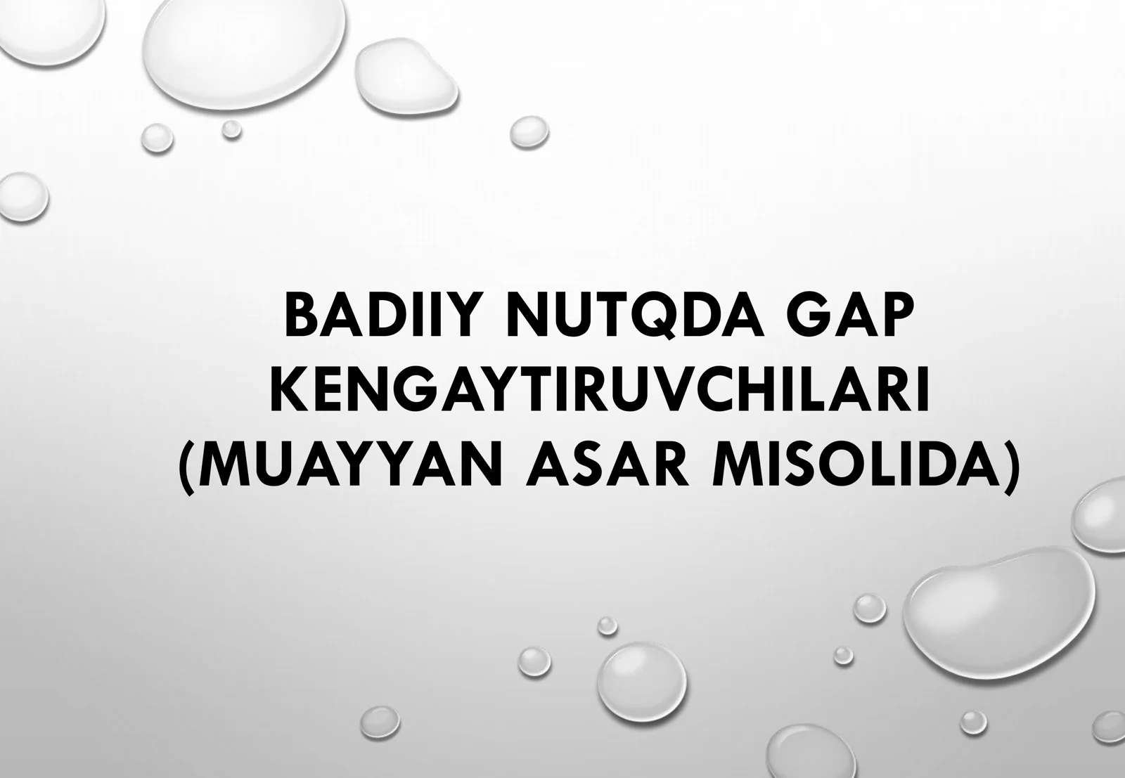 BADIIY NUTQDA GAP KENGAYTIRUVCHILARI (MUAYYAN ASAR MISOLIDA)