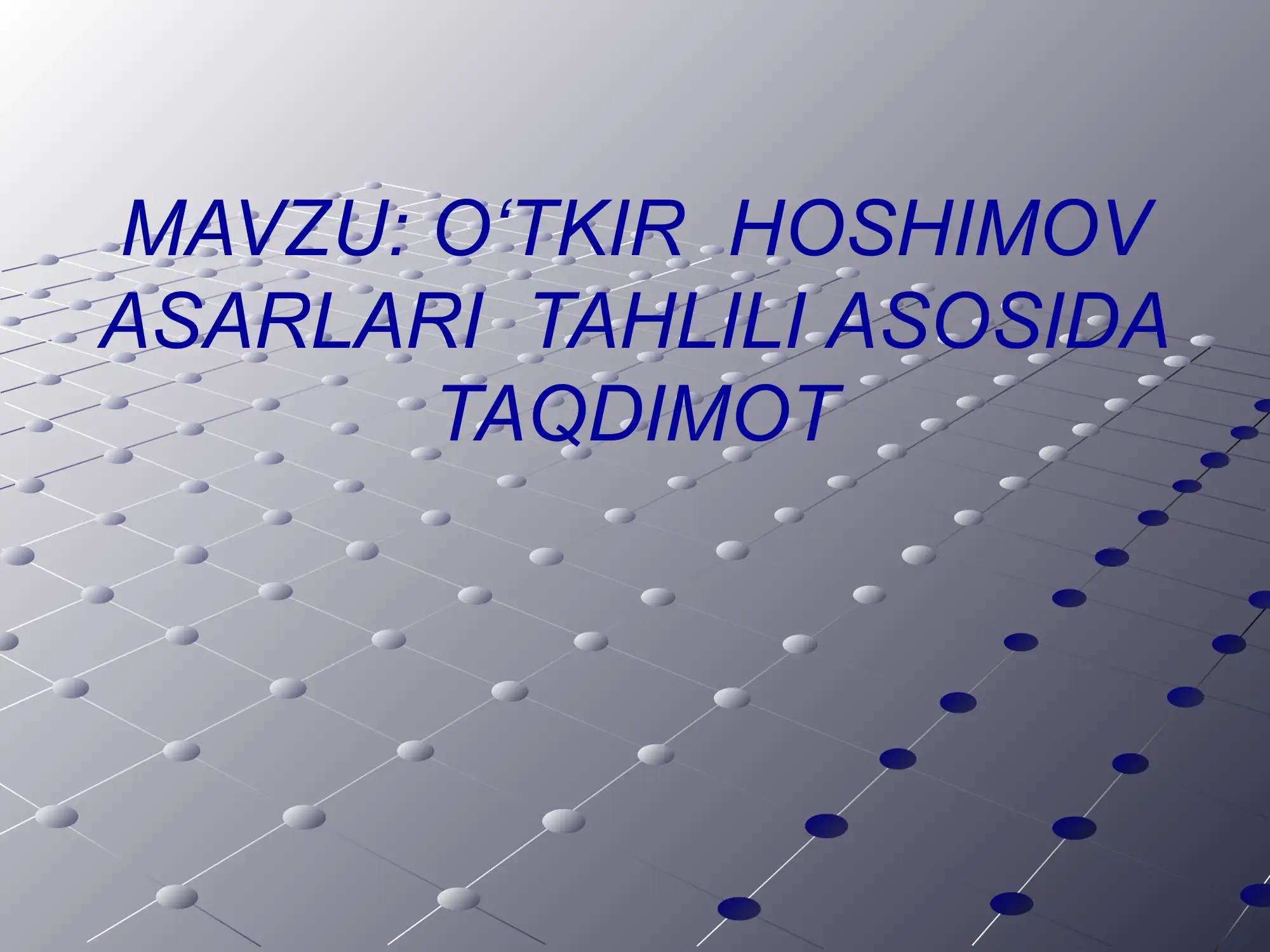 O'tkir Hoshimov