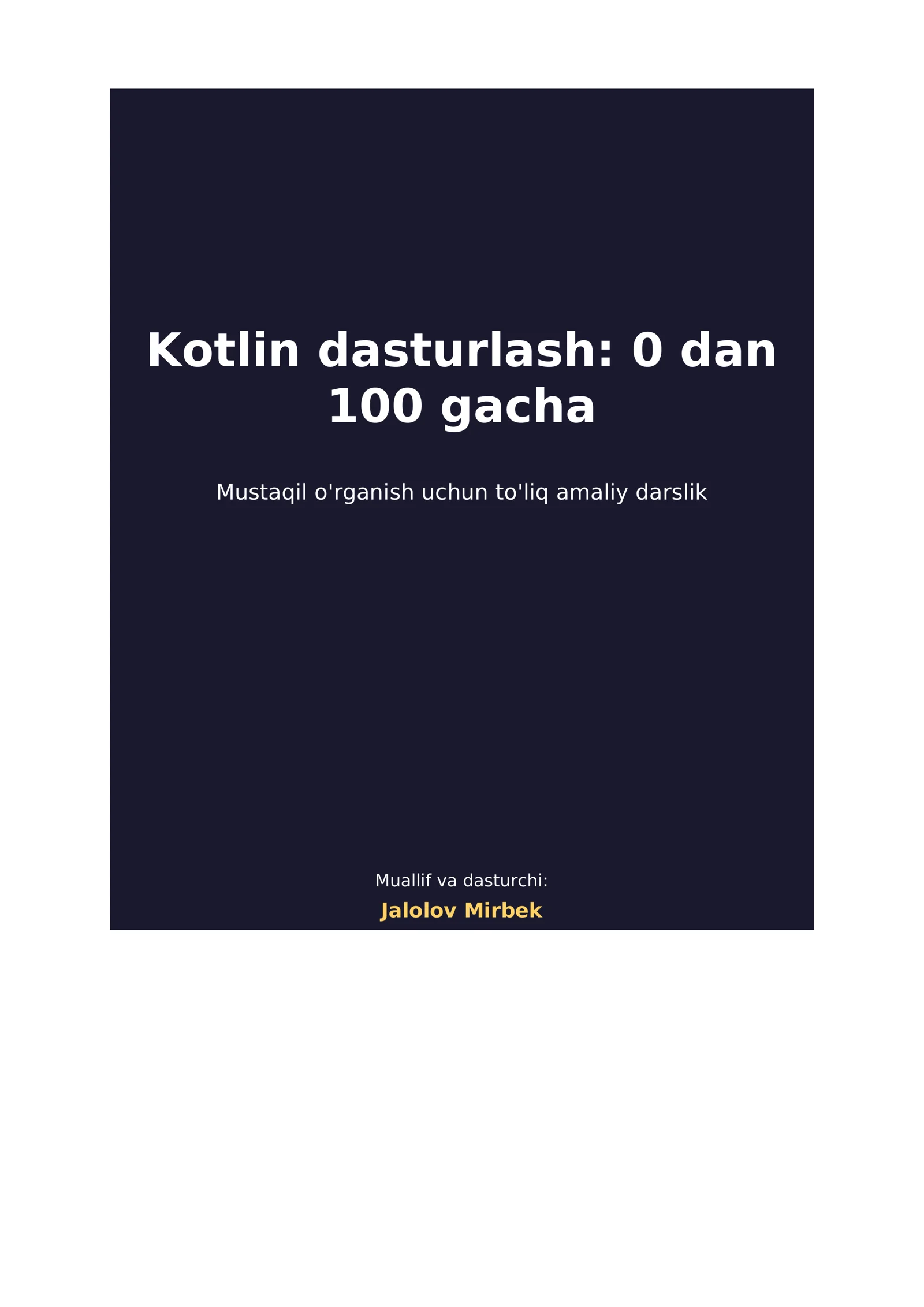 Kotlin dasturlash